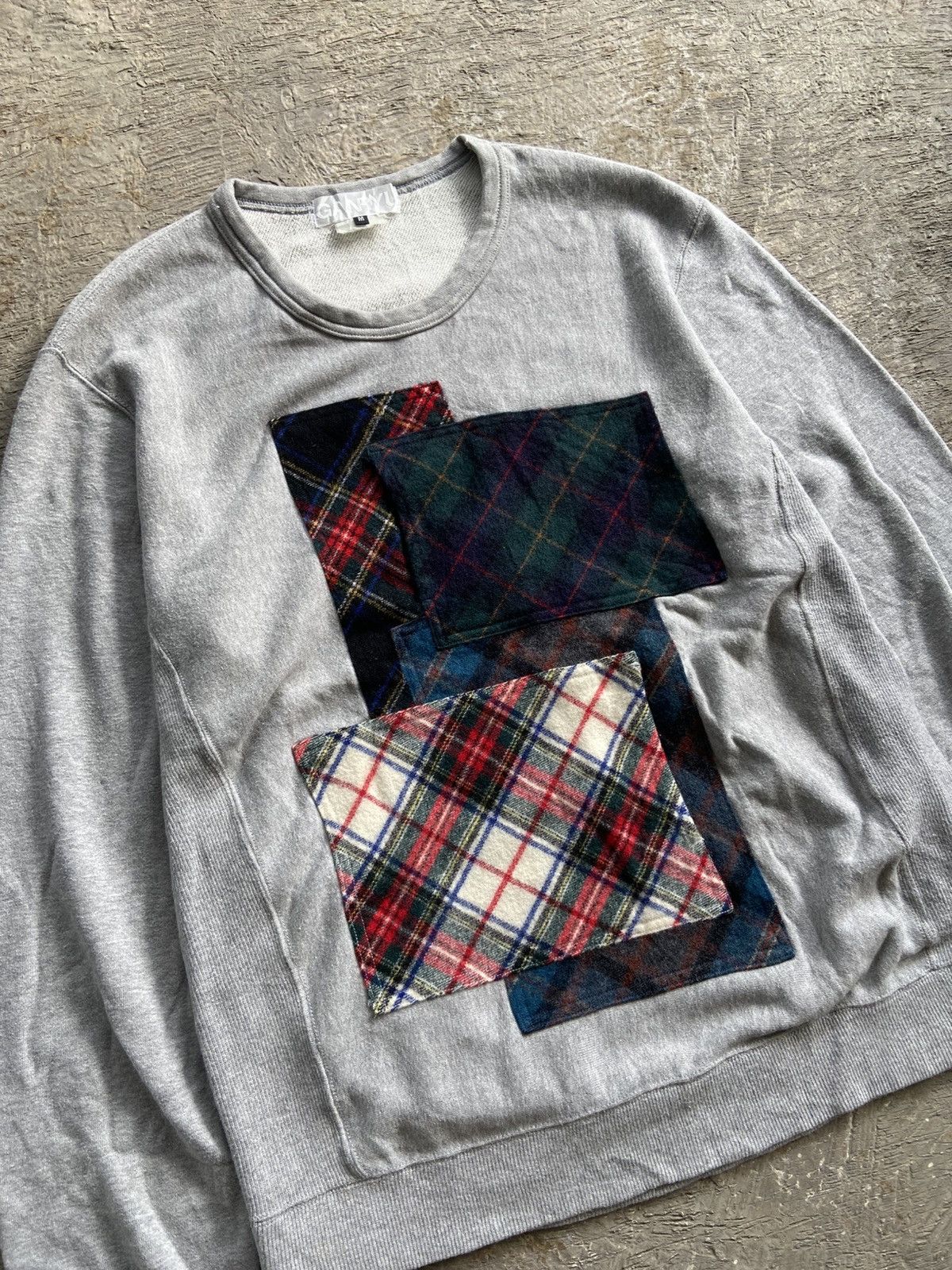 Comme des Garcons AD2015 Ganryu Comme des Garcons - Patchwork Flannel Sweater Size US M / EU 48-50 / 2 - 2 Thumbnail
