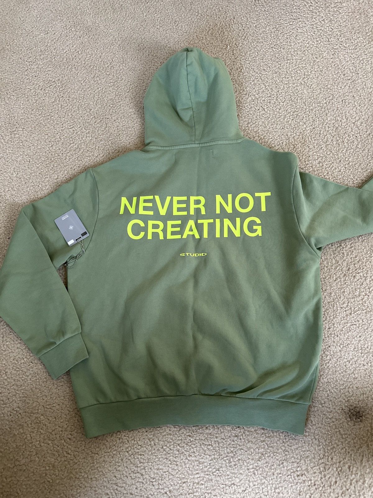 STUDIOUS Studio supervsn studios logo print boxy terry hoodie matcha Size US M / EU 48-50 / 2 - 5 Thumbnail