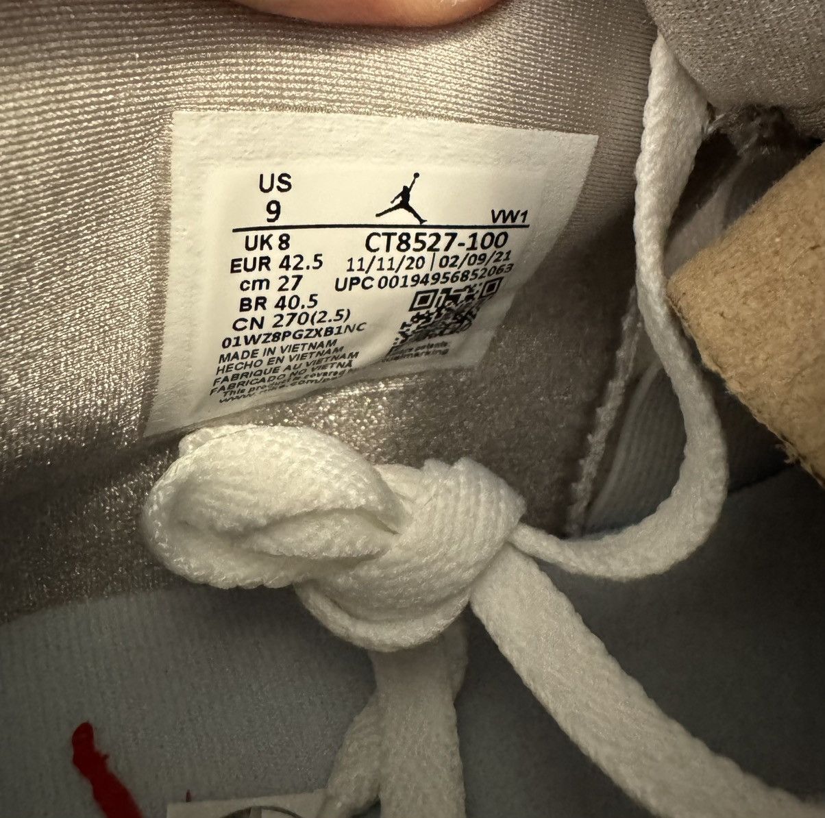 Jordan Brand Air Jordan 4 Retro White Oreo 2021 Size US 9 / EU 42 - 7 Thumbnail