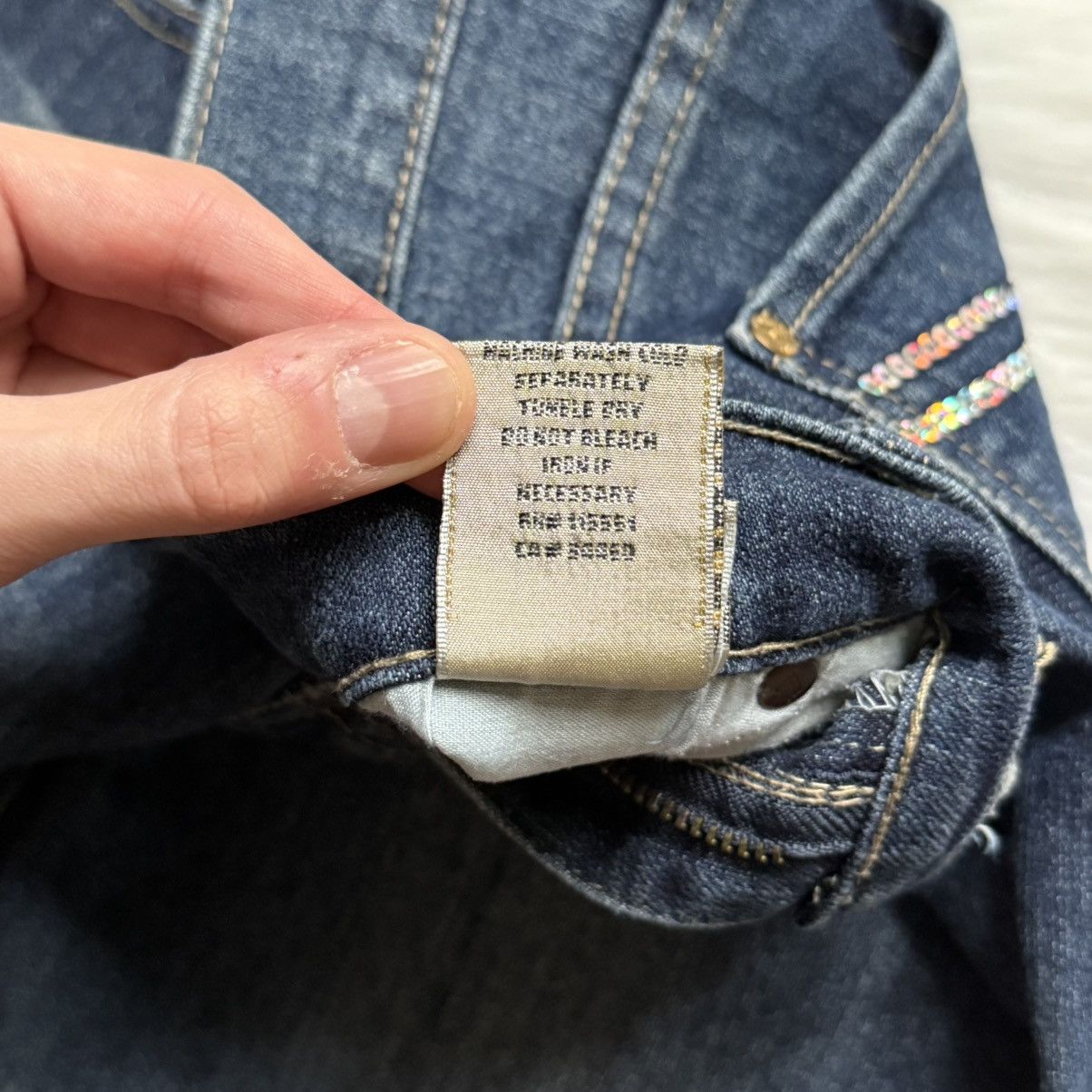 7 For All Mankind 📌 Vintage 90s 7 For All Mankind Flared Bootcut Faded Jeans Size 34" / US 12 / IT 48 - 17 Thumbnail