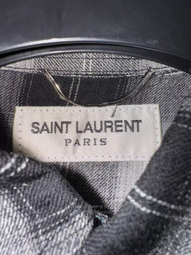 Saint Laurent Paris Saint Laurent Paris Point Collar Black and White and Grey Size US XS / EU 42 / 0 - 7 Thumbnail