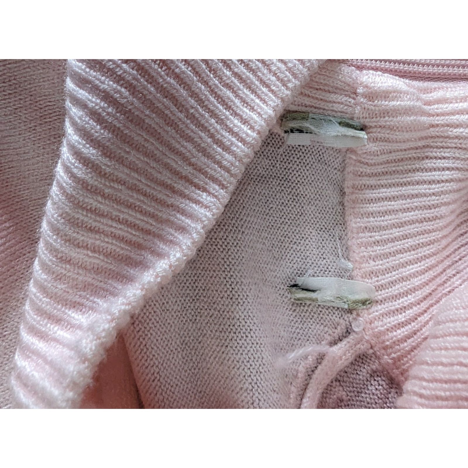 Vintage VINTAGE 90s Fine Knit Mock Neck Powder Pink Raglan Sweater Women's Large S11 Shirt Size L / US 10 / IT 46 - 4 Thumbnail