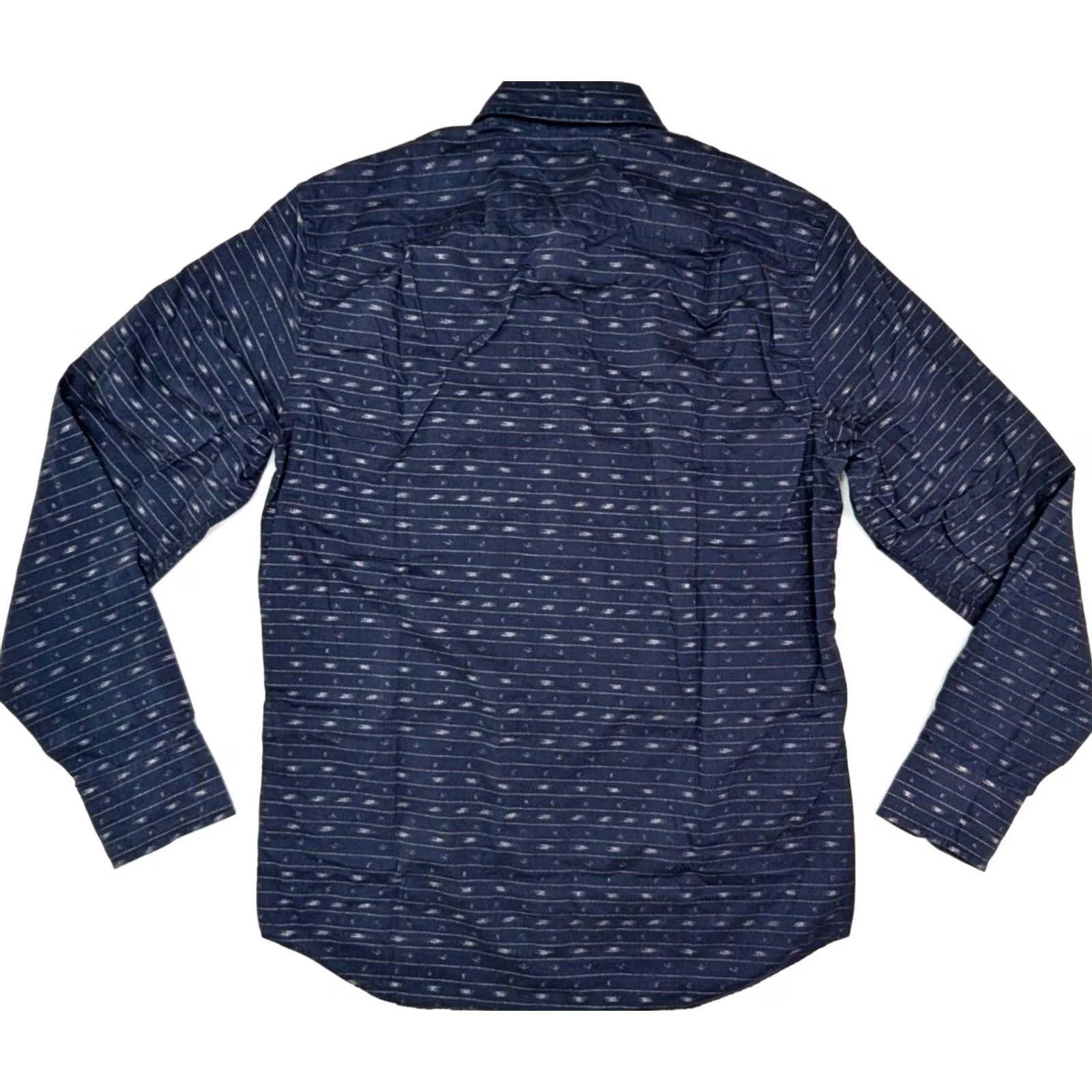 J.Crew J. Crew Button-Up Shirt Geometric Navy Blue Gray Long Sleeve Men’s Small Cotton Woven Shirt - 38 Chest — Regular Fit Size US S / EU 44-46 / 1 - 7 Thumbnail
