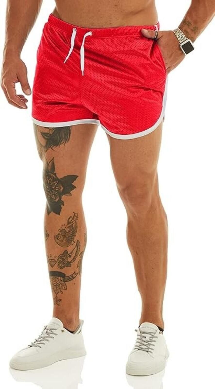 The Unbranded Brand Ouber Men's Fitted Shorts Workout Gym Tight Lifting Shorts Size US 34 / EU 50 - 4 Thumbnail