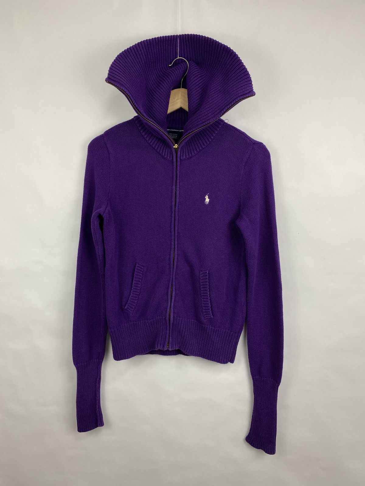 Ralph Lauren 🇺🇸 Vintage 90s Avant Garde Ralph Lauren Zip Sweater Y2K Size L / US 10 / IT 46 - 11 Thumbnail