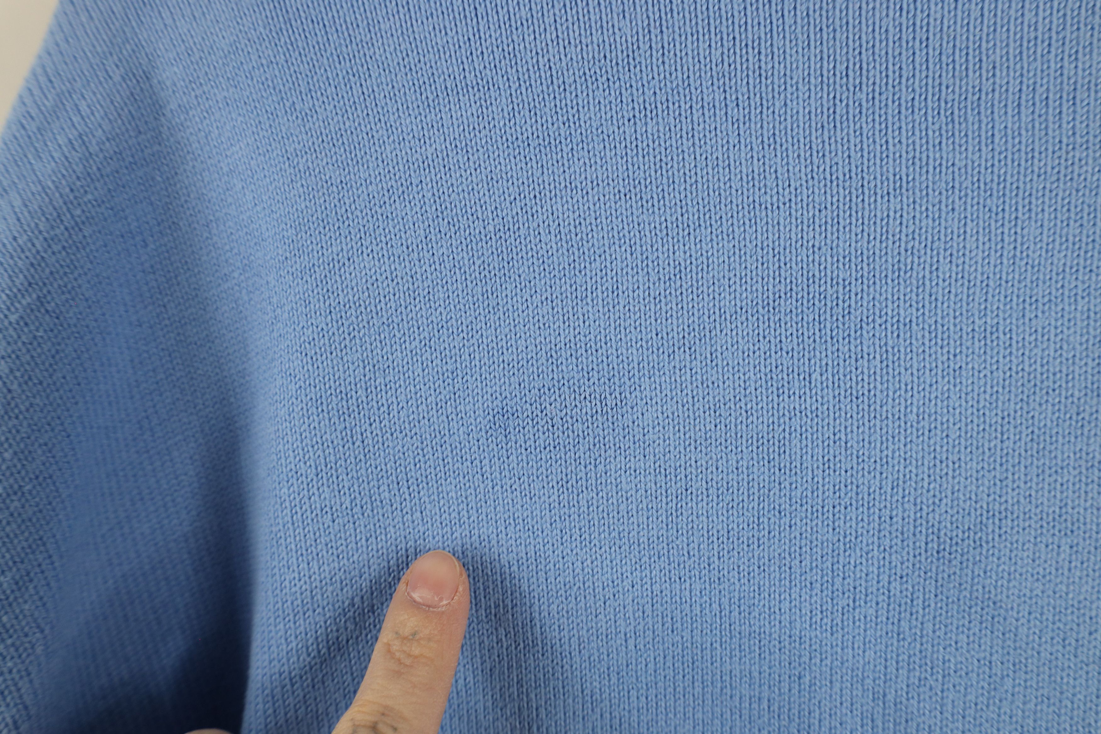 Lacoste × Vintage Vintage 90s Lacoste Croc Logo Knit Collared Sweater Blue Size US L / EU 52-54 / 3 - 10 Thumbnail