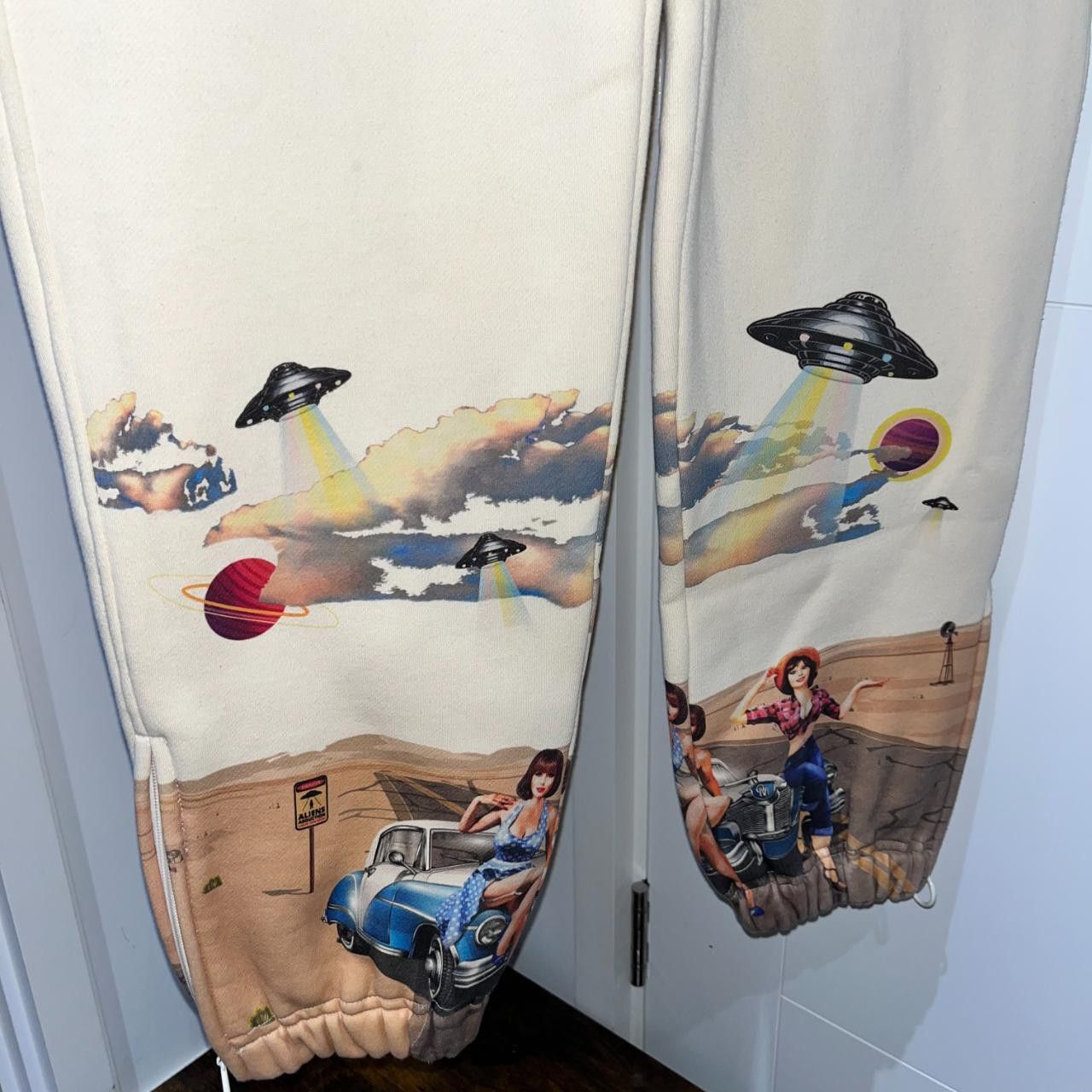 Other Saint Giovanni De La Mode Cream Sweatpants XL Size 34" / US 12 / IT 48 - 3 Thumbnail