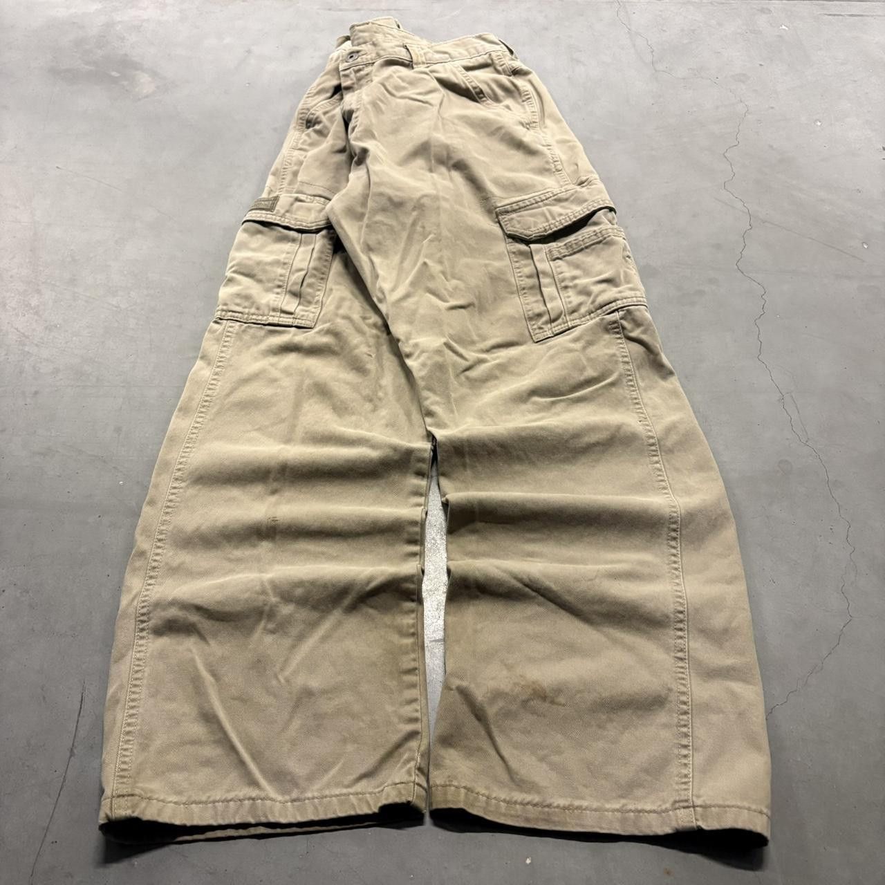 Vintage Crazy Vintage Y2K/2000s Baggy Skater Streetwear Style Khaki Cargo Pants! Size US 34 / EU 50 - 3 Thumbnail