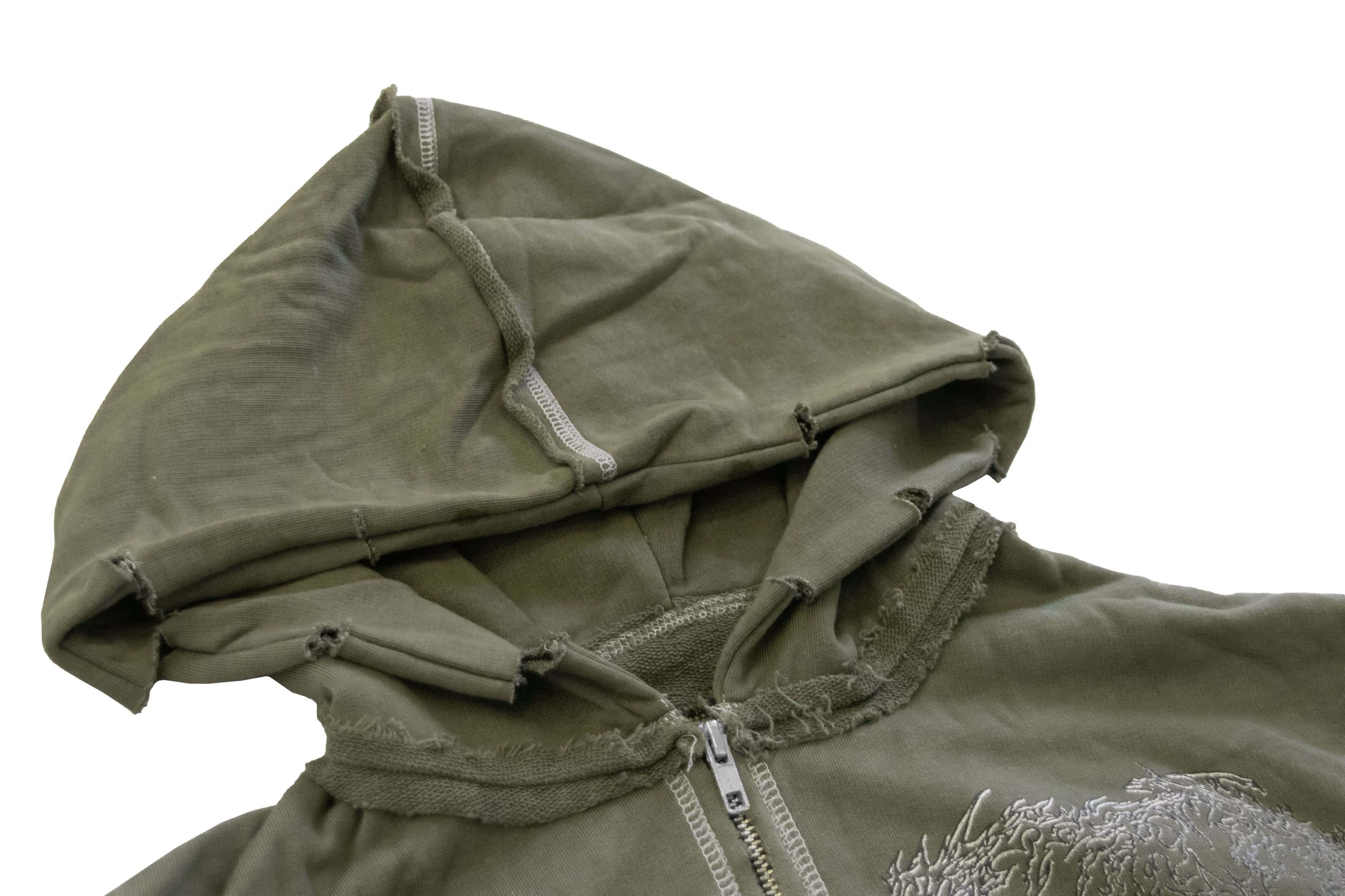 Japanese Brand oedema "nymph" white distressed hoodie Size US XL / EU 56 / 4 - 4 Thumbnail
