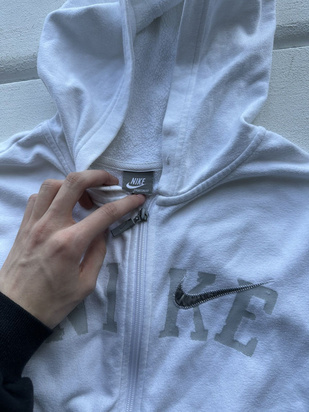 Nike × Vintage 🚨Nike Y2K White BOXY Hoodie RARE Vintage Skategang Drill Size US S / EU 44-46 / 1 - 4 Thumbnail