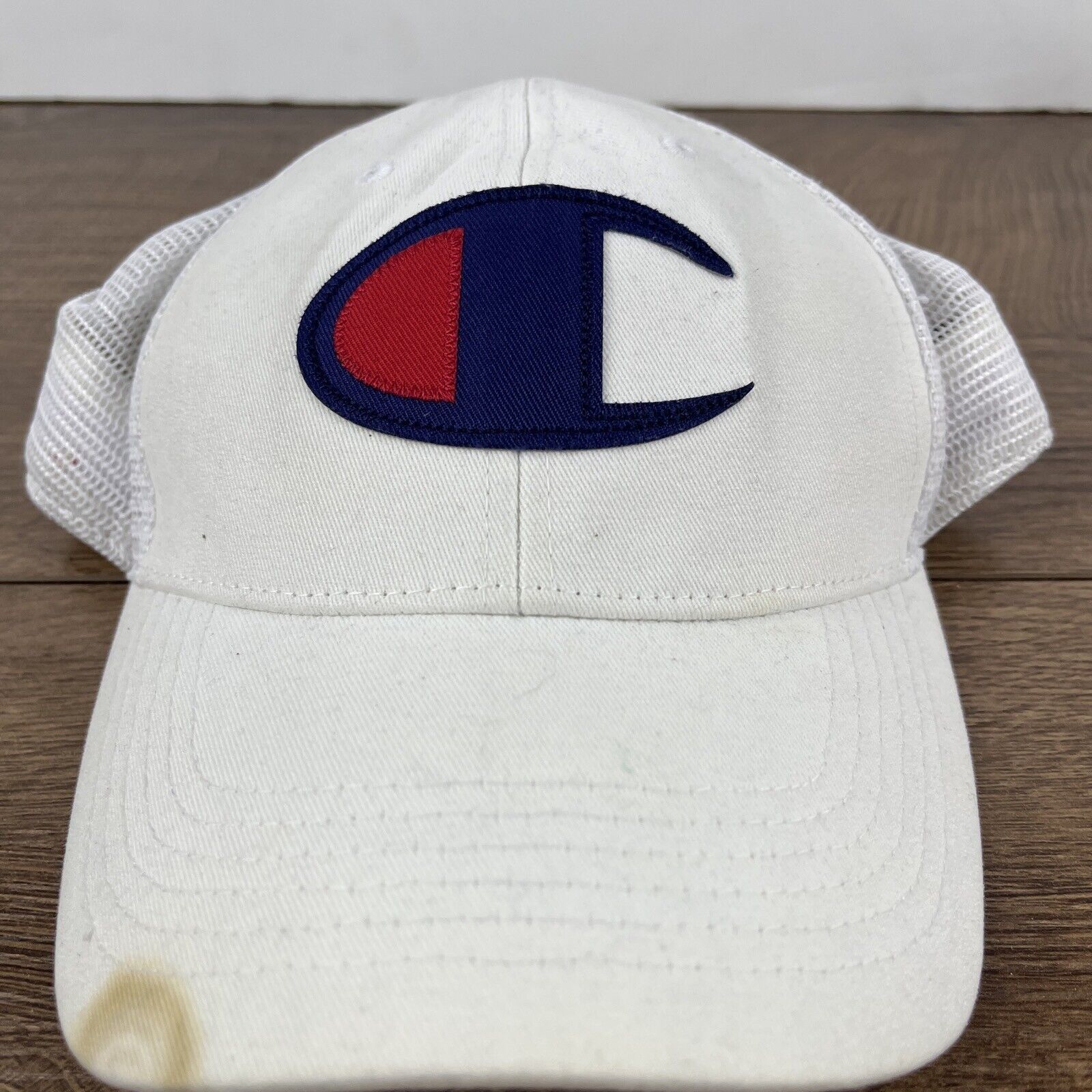 Champion Champion Brand Snapback Hat Champion White Hat Adjustable Ad Size ONE SIZE - 4 Thumbnail