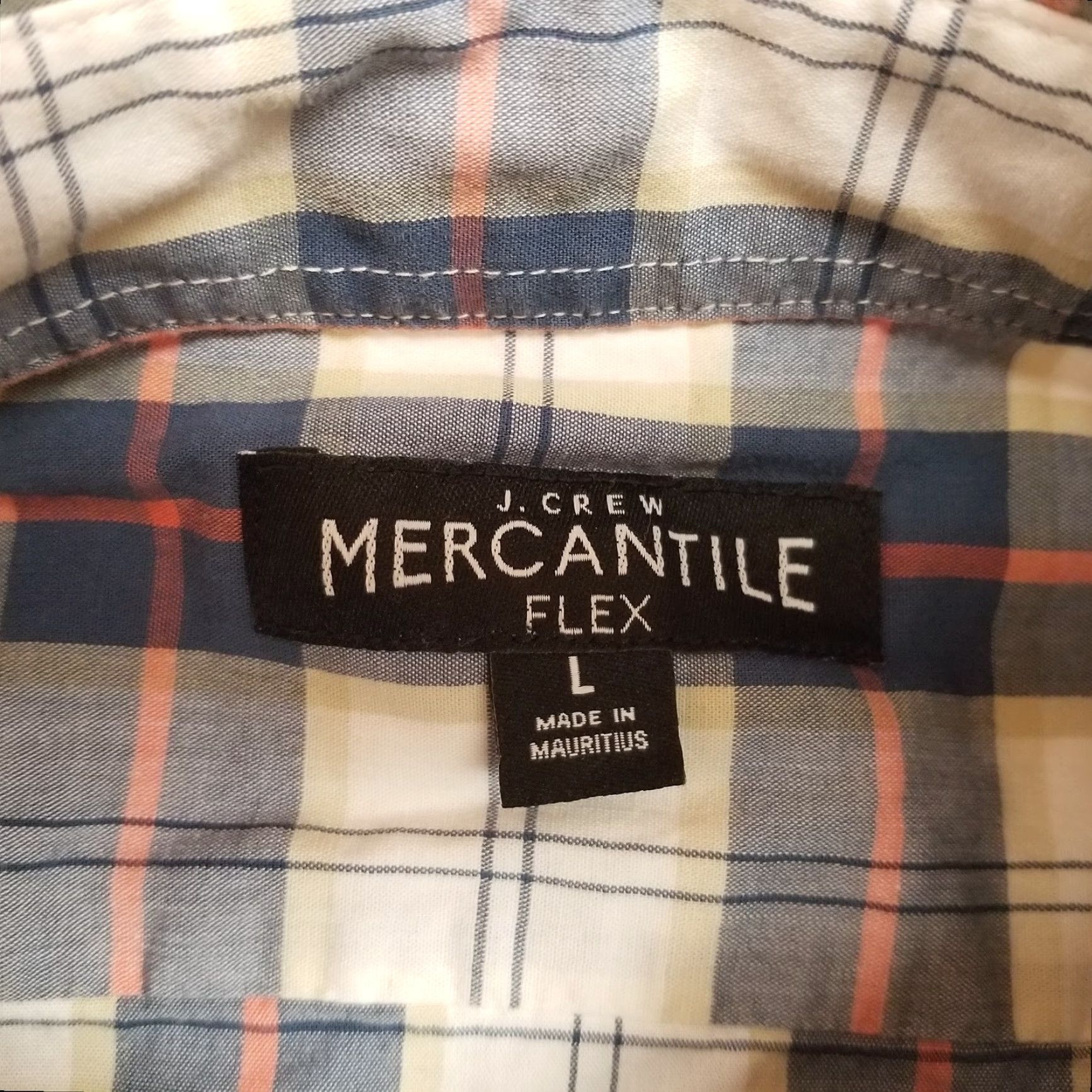 J.Crew J. Crew Shirt Mens Large Blue Check Flex Long Sleeve Cotton Blend Button Casual Size US L / EU 52-54 / 3 - 5 Thumbnail