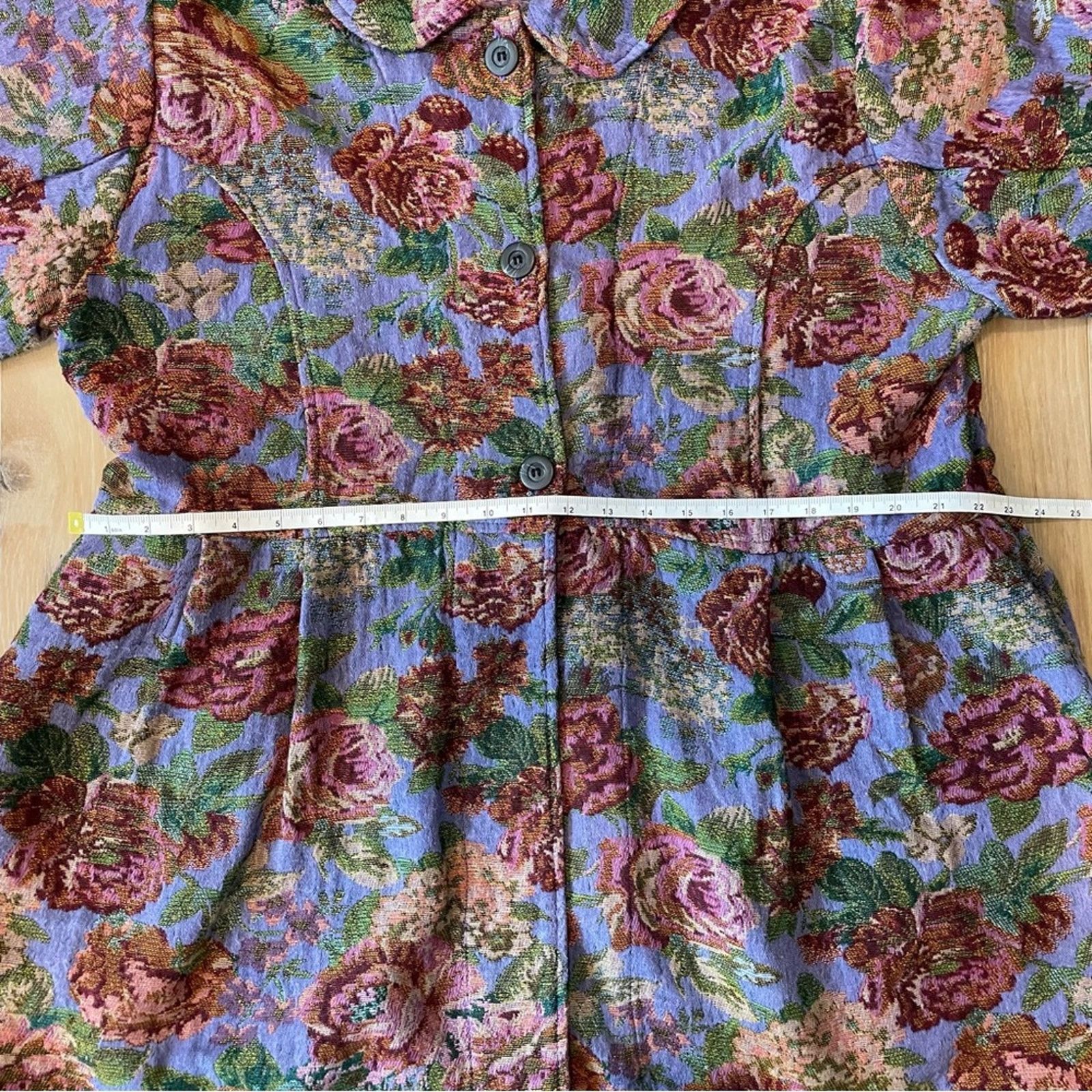 Other Vintage Handcrafted Floral Tapestry Jacket Size M / US 6-8 / IT 42-44 - 15 Thumbnail