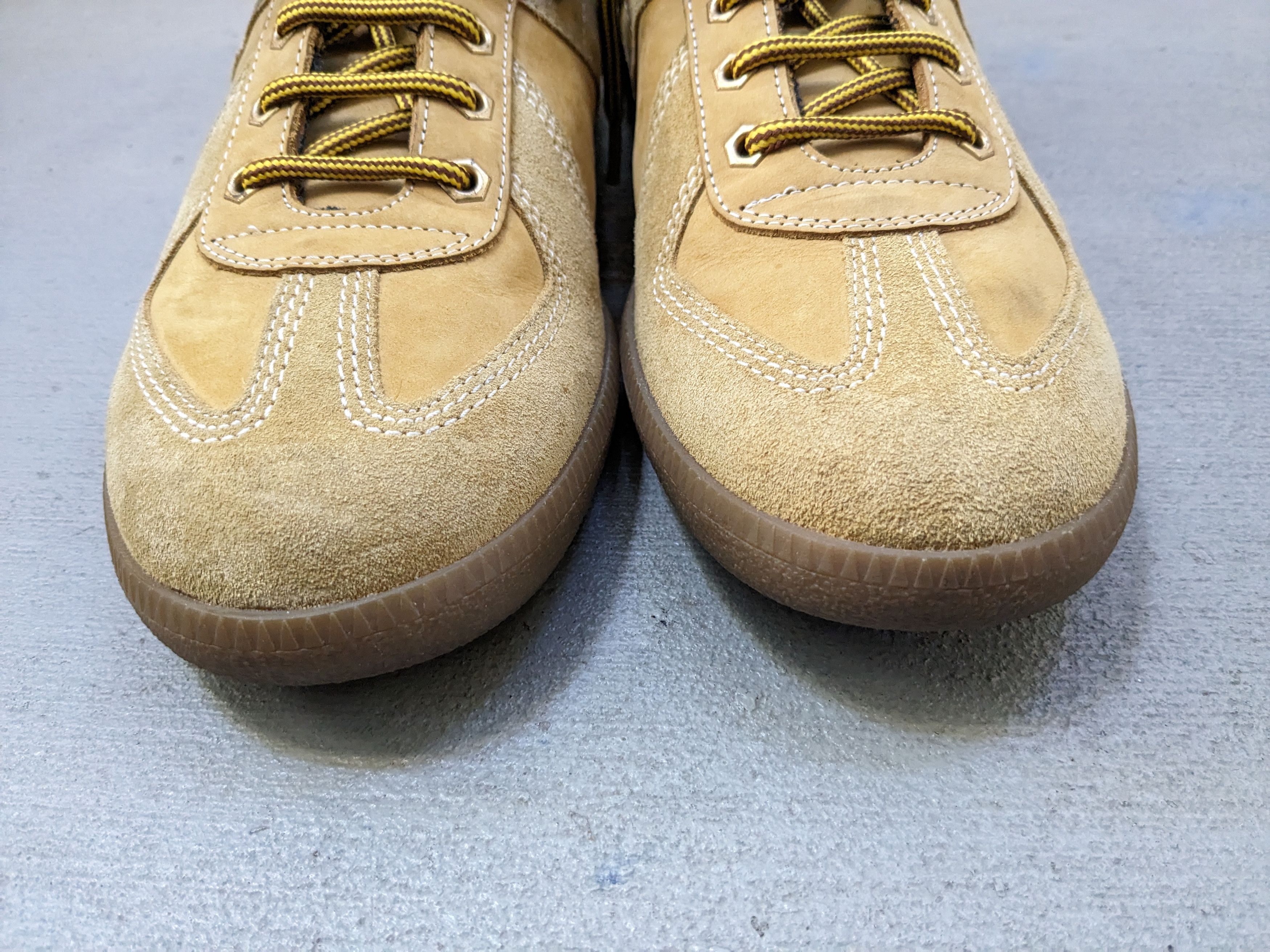 Maison Margiela Maison Margiela GAT Replica 13 46 Tan Suede Low Tops ...