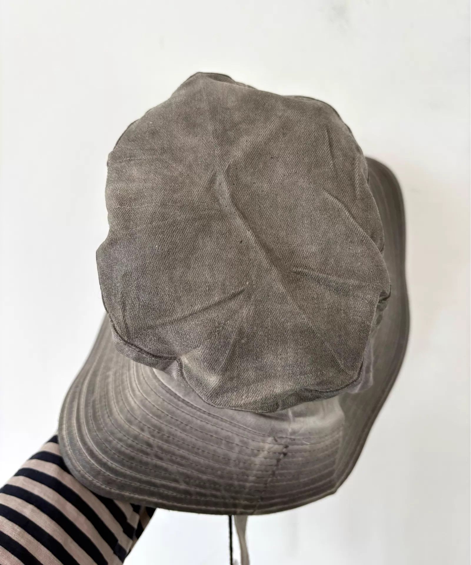 Rick Owens Rick Owens Drkshdw men's distressed gray bucket hat L Size ONE SIZE - 5 Thumbnail