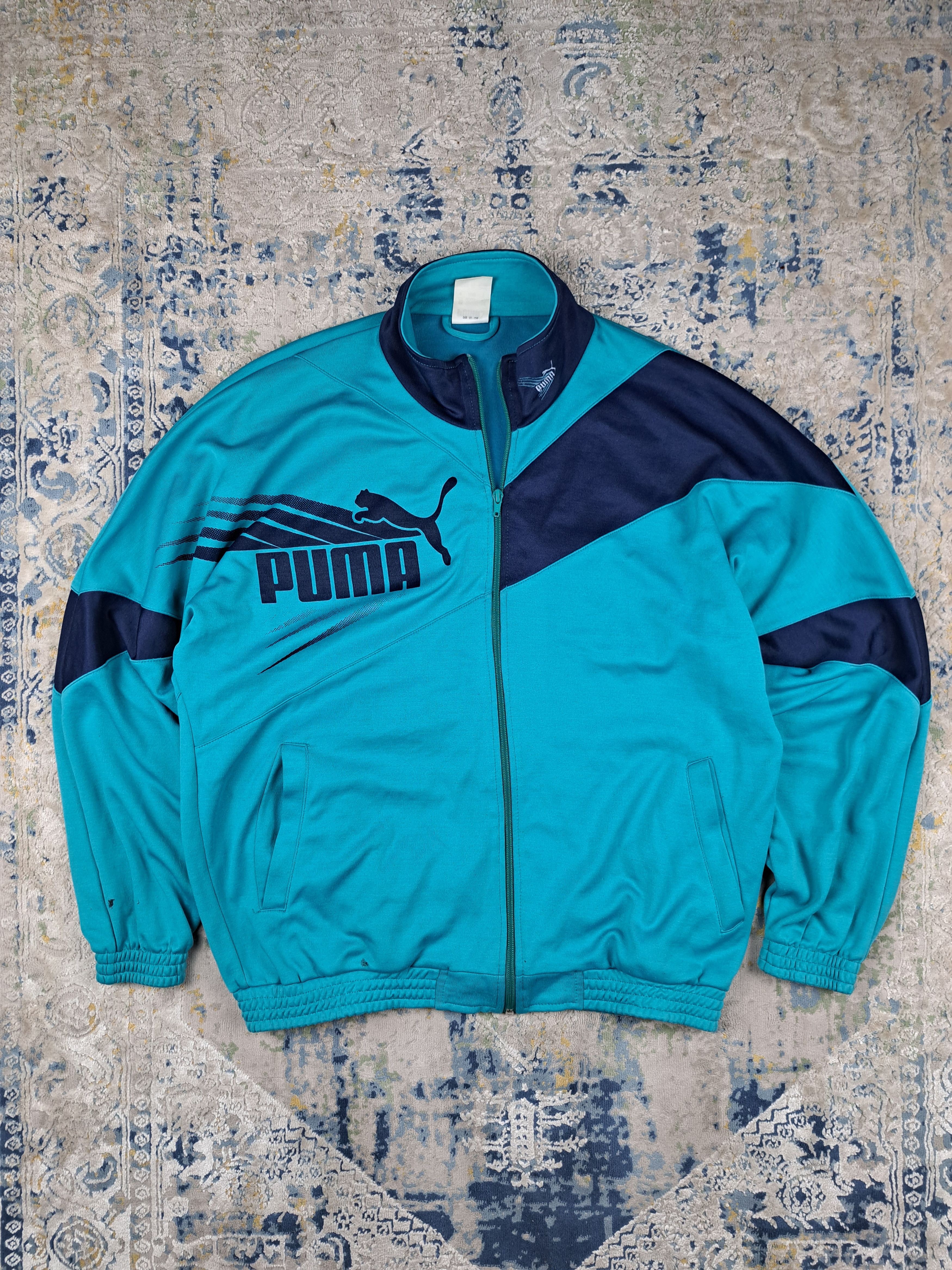 Puma Vintage 80s Puma Track Jacket Soccer Aesthetic Blokecore Size US L / EU 52-54 / 3 - 1 Thumbnail