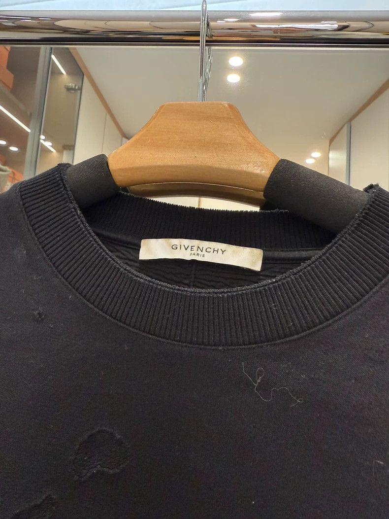 Givenchy Givenchy Torn Sweatshirt + Men's + Black 2505-Nextarrow Size US M / EU 48-50 / 2 - 2 Thumbnail