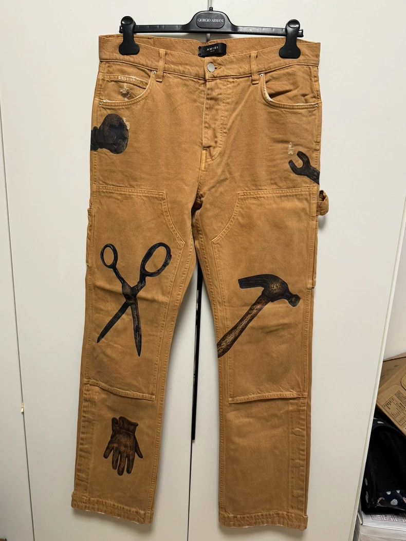 Amiri Amiri FW22 Scissors Print Straight Jeans - dmc Size US 32 / EU 48 - 1 Thumbnail