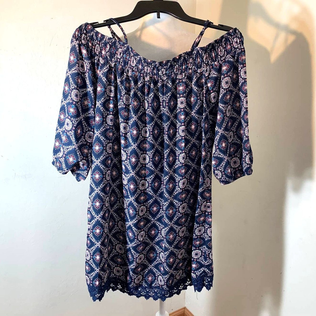 Other Blue Open shoulder dress size L Size L / US 10 / IT 46 - 1 Thumbnail