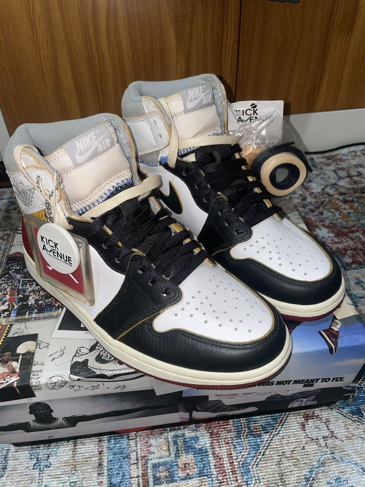 Nike Jordan 1 Retro High - Union Los Angeles Black Toe Size US 7 / EU 40 - 7 Thumbnail