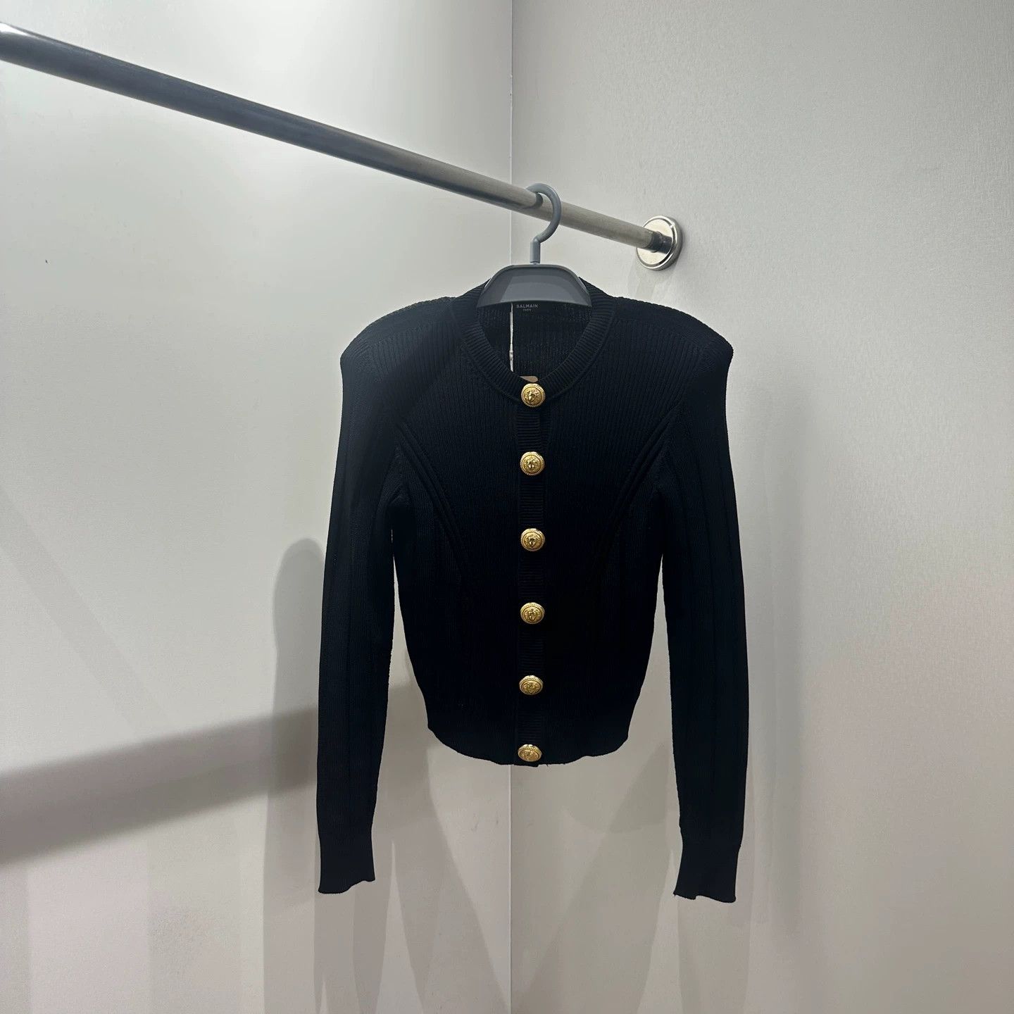 Balmain Balmain 24SS Women's Gold Button Knit Cardigan FR 36 Size XS / US 0-2 / IT 36-38 - 1 Thumbnail