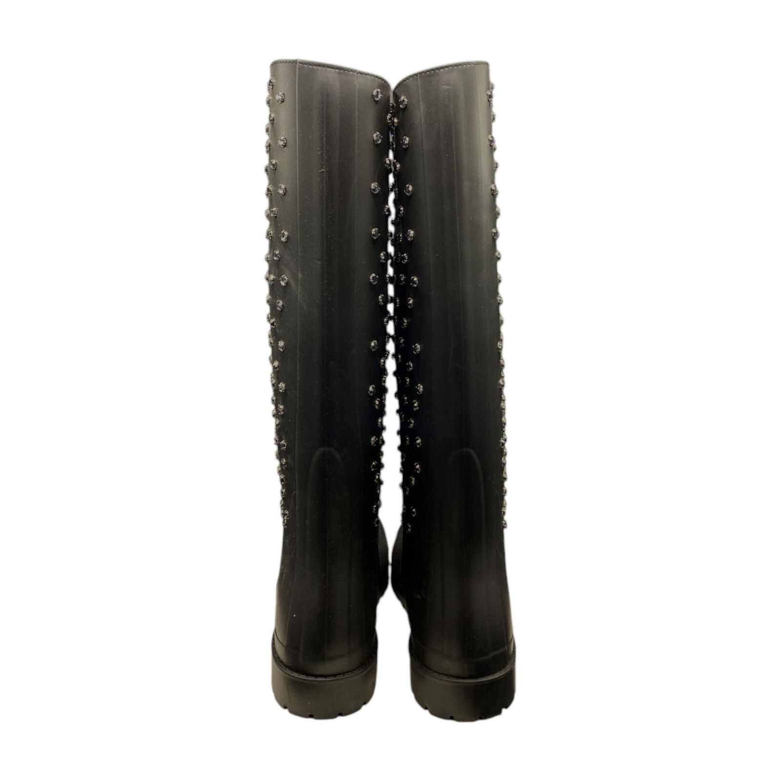 Saint Laurent Paris Crystal Studded Rubber Boots Size US 11 / IT 41 - 4 Thumbnail