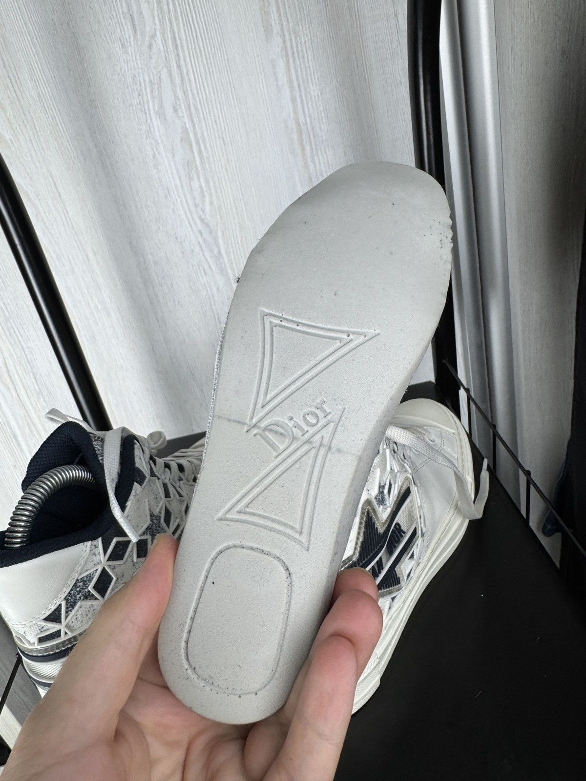 Dior Dior Walk'n'Dior Star Star Lace Up High Top Leather Sneakers Size US 4.5 / IT 34.5 - 20 Thumbnail