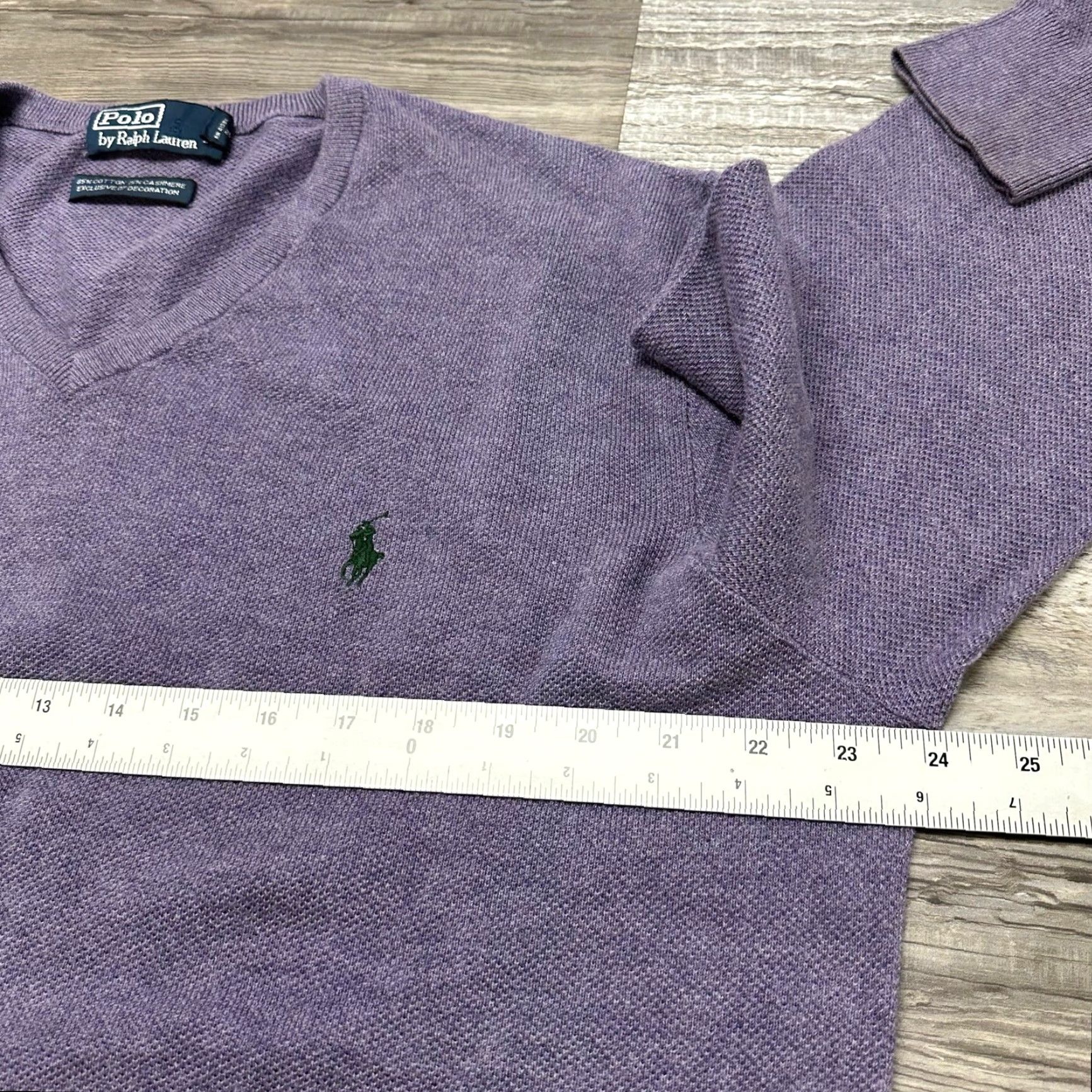 Polo Ralph Lauren VINTAGE Polo Ralph Lauren Purple Mens XL Mini Pony Cashmere Knit Sweater Size US XL / EU 56 / 4 - 7 Thumbnail