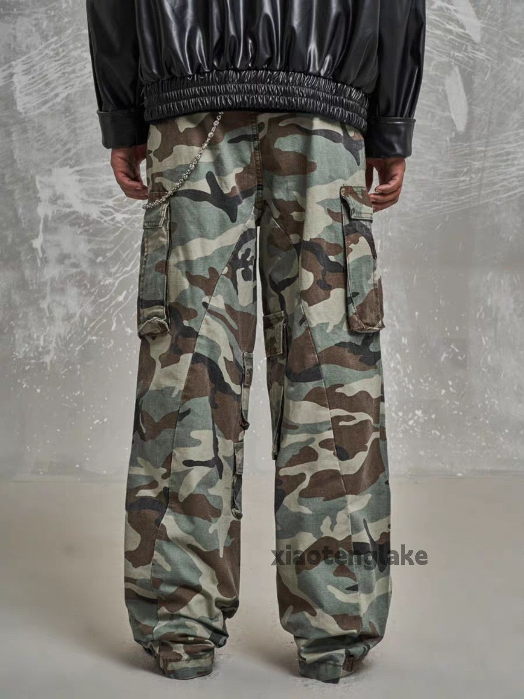 Vintage Unisex utility loose baggy skate hiphop cargo camo pants Size US 28 / EU 44 - 9 Thumbnail