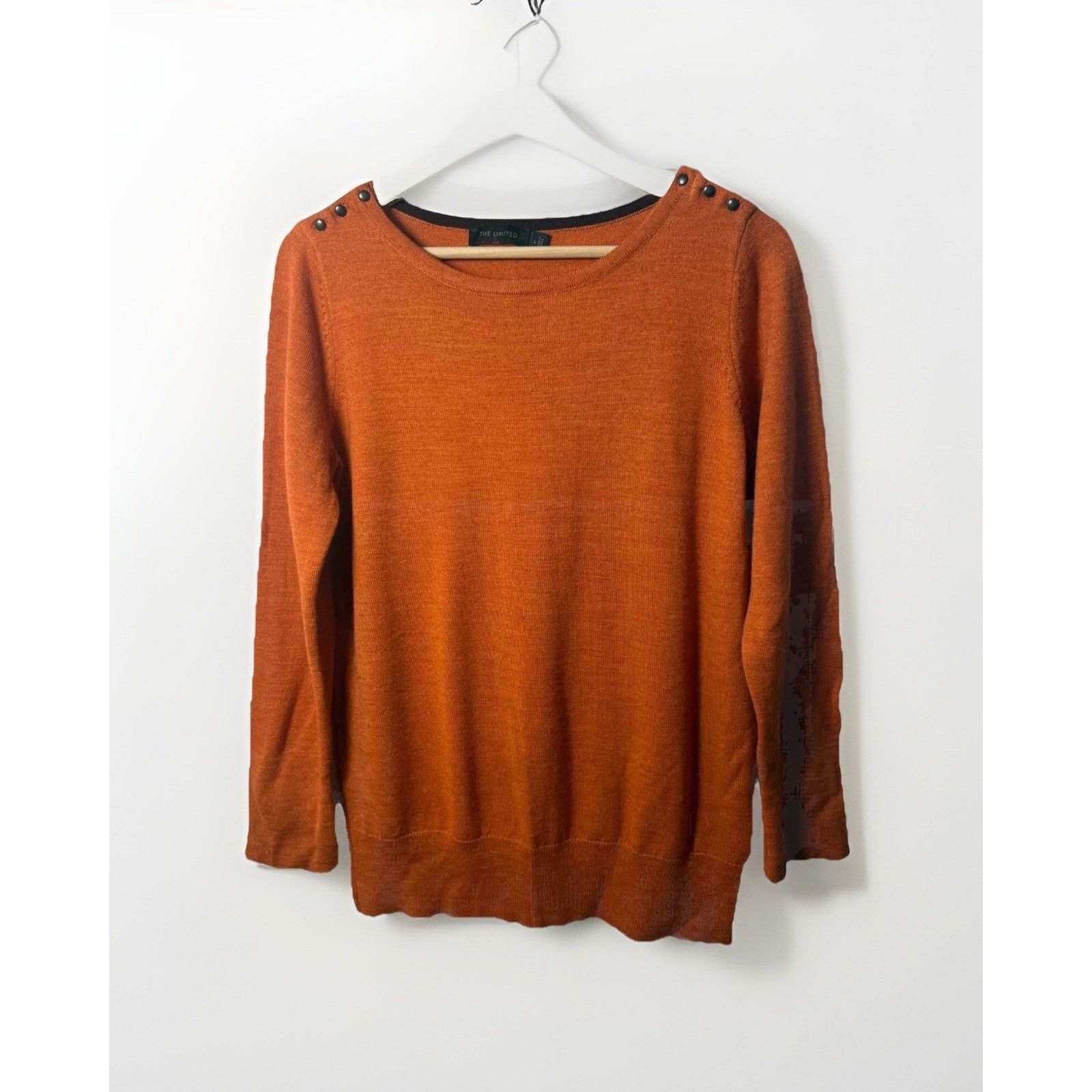 Other The Limited Sweater Merino Wool Pullover Solid Preppy Size L / US 10 / IT 46 - 1 Thumbnail
