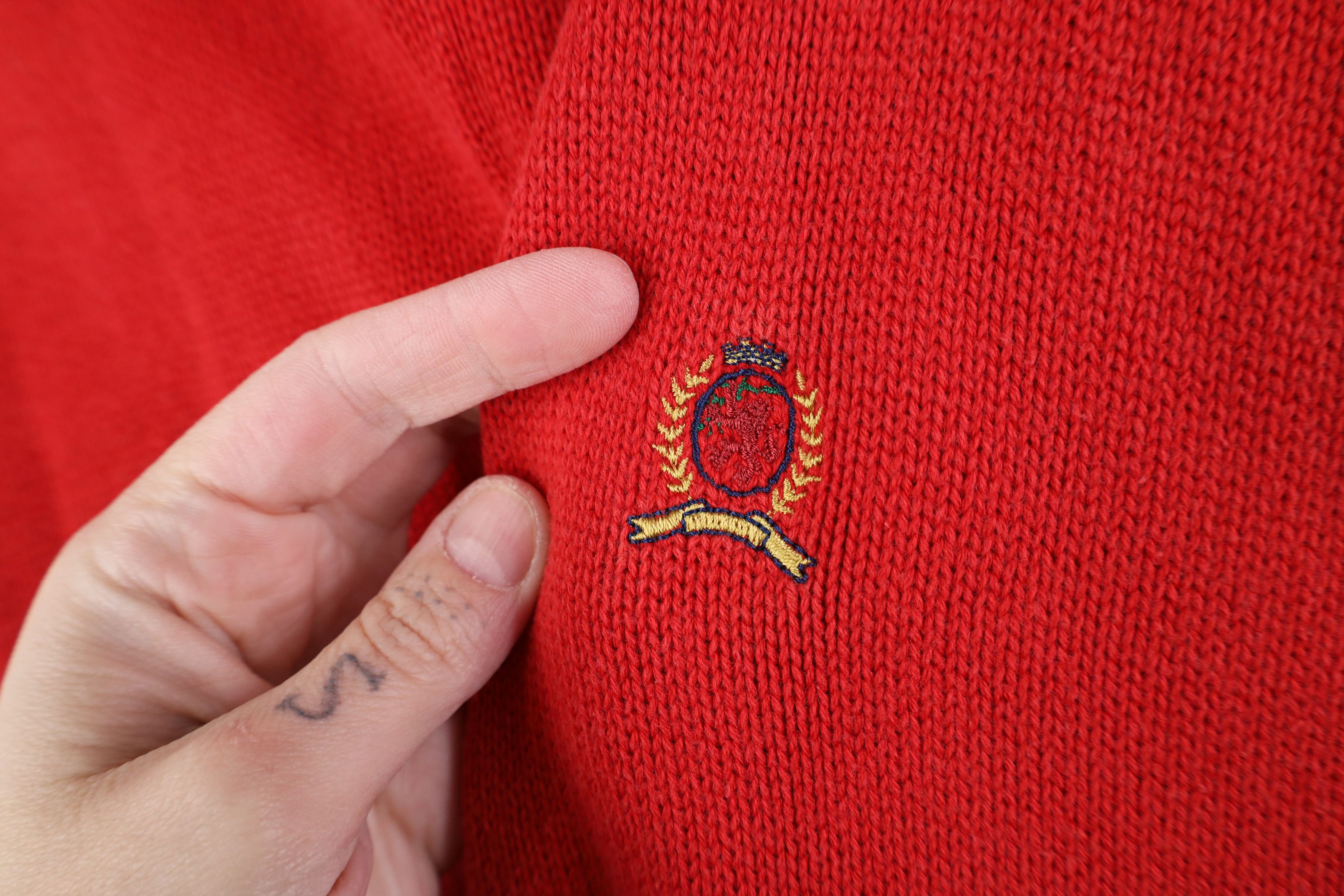 Tommy Hilfiger Vintage 90s Y2K Tommy Hilfiger Cotton Ribbed Knit Sweater Size US XL / EU 56 / 4 - 4 Thumbnail