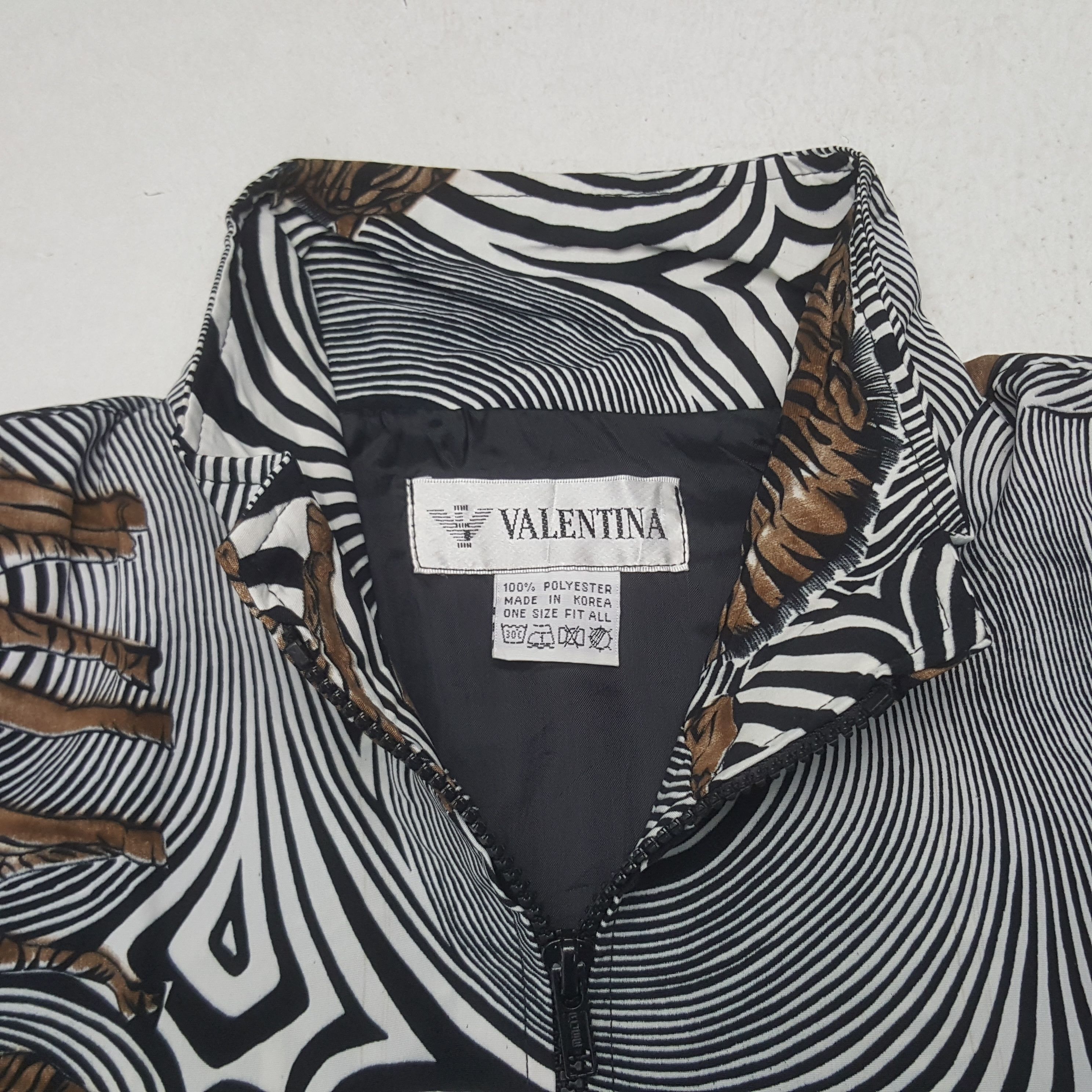 Vintage Vintage Valentina Zebra Zipper Designer Jacket RR25 Size US L / EU 52-54 / 3 - 4 Thumbnail