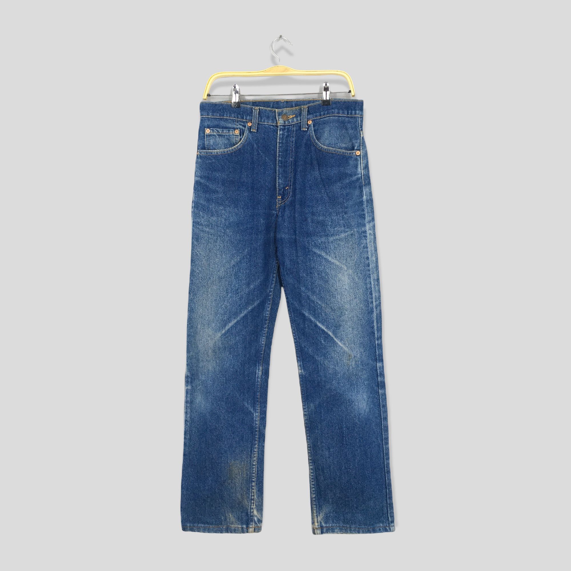 image of Size 30X30 Vintage 90's Levis 505 Indigo Blue Faded Jeans, Men's
