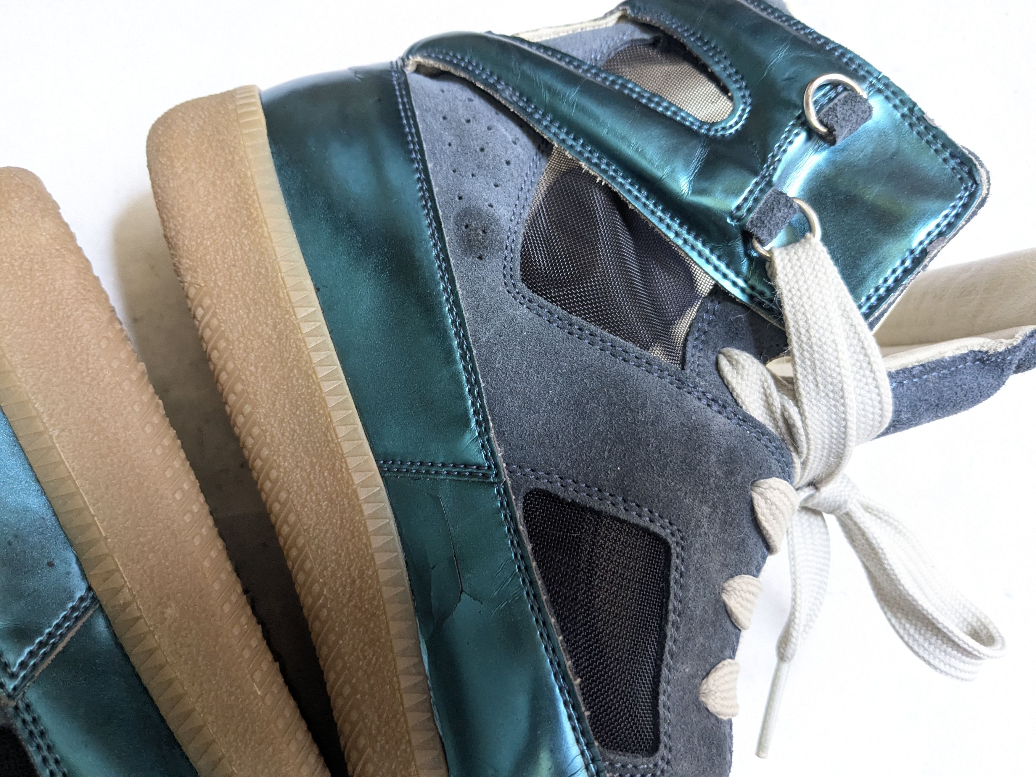 Maison Margiela Maison Margiela High Top Cut Out Sneakers Blue 9 42 Size US 9 / EU 42 - 18 Thumbnail