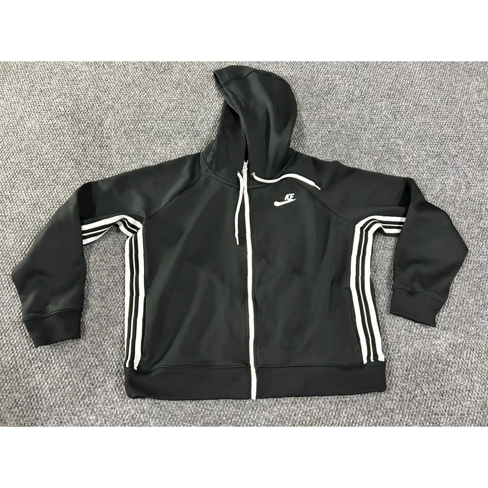Nike Nike track jacket Mens XL Black athletic zip up striped logo swoosh hoodie Size XL / US 12-14 / IT 48-50 - 2 Thumbnail