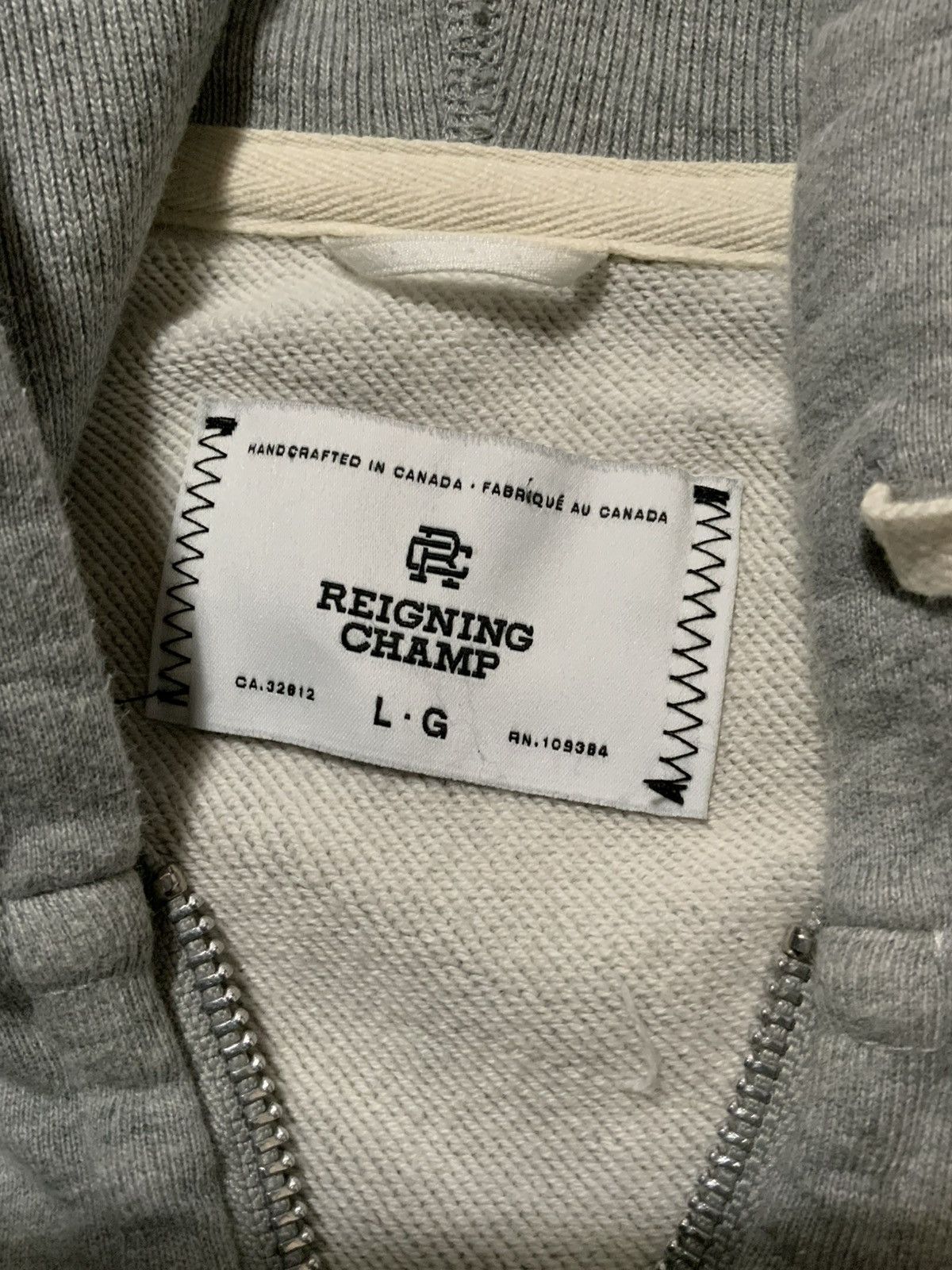 Reigning Champ Reigning Champ Canada Heather Midweight Terry Zip Hoodie Size US L / EU 52-54 / 3 - 5 Thumbnail
