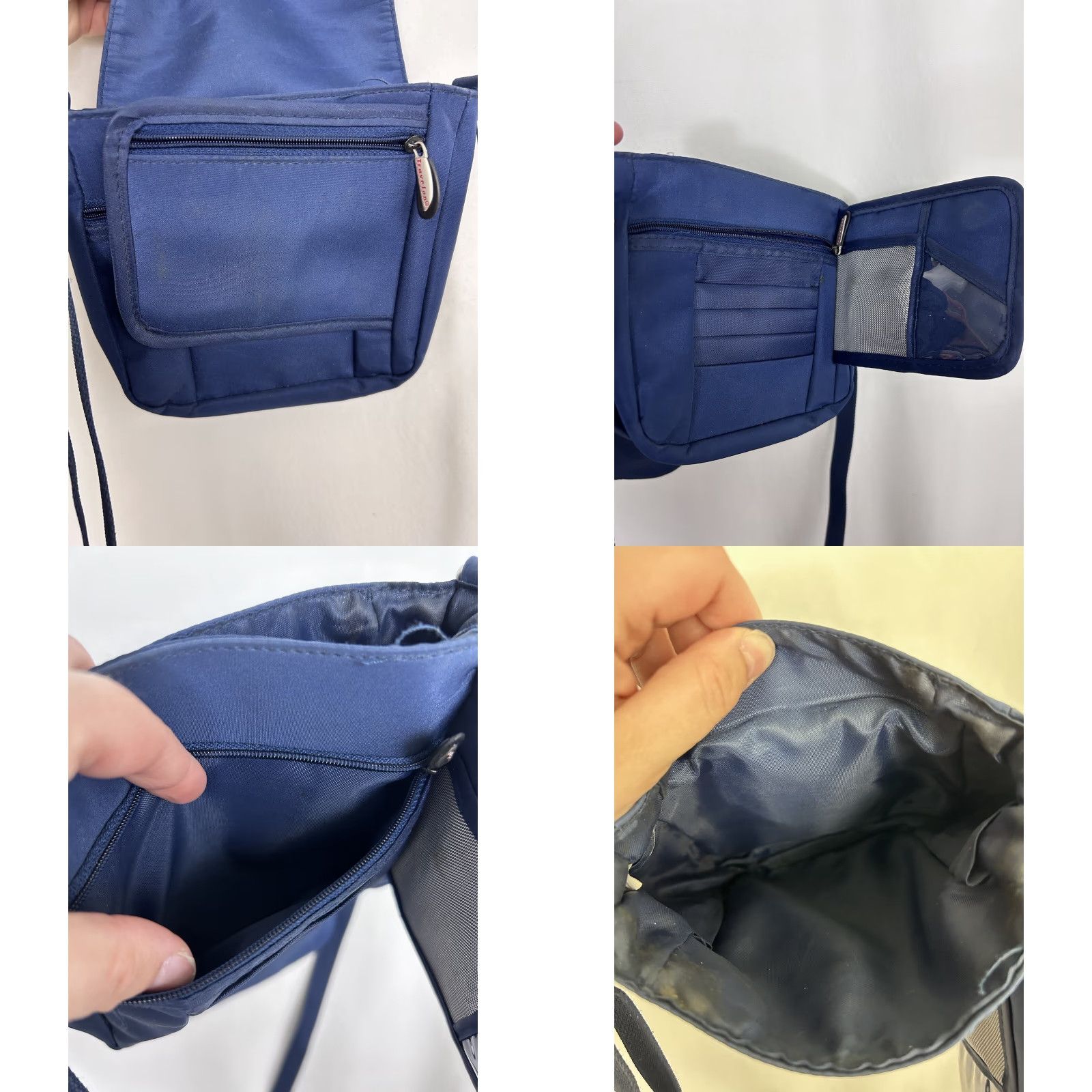 Vintage Travelon Crossbody Bag Small Navy Travel Womens Nylon Stain 6x7x1.5 Size ONE SIZE - 9 Thumbnail