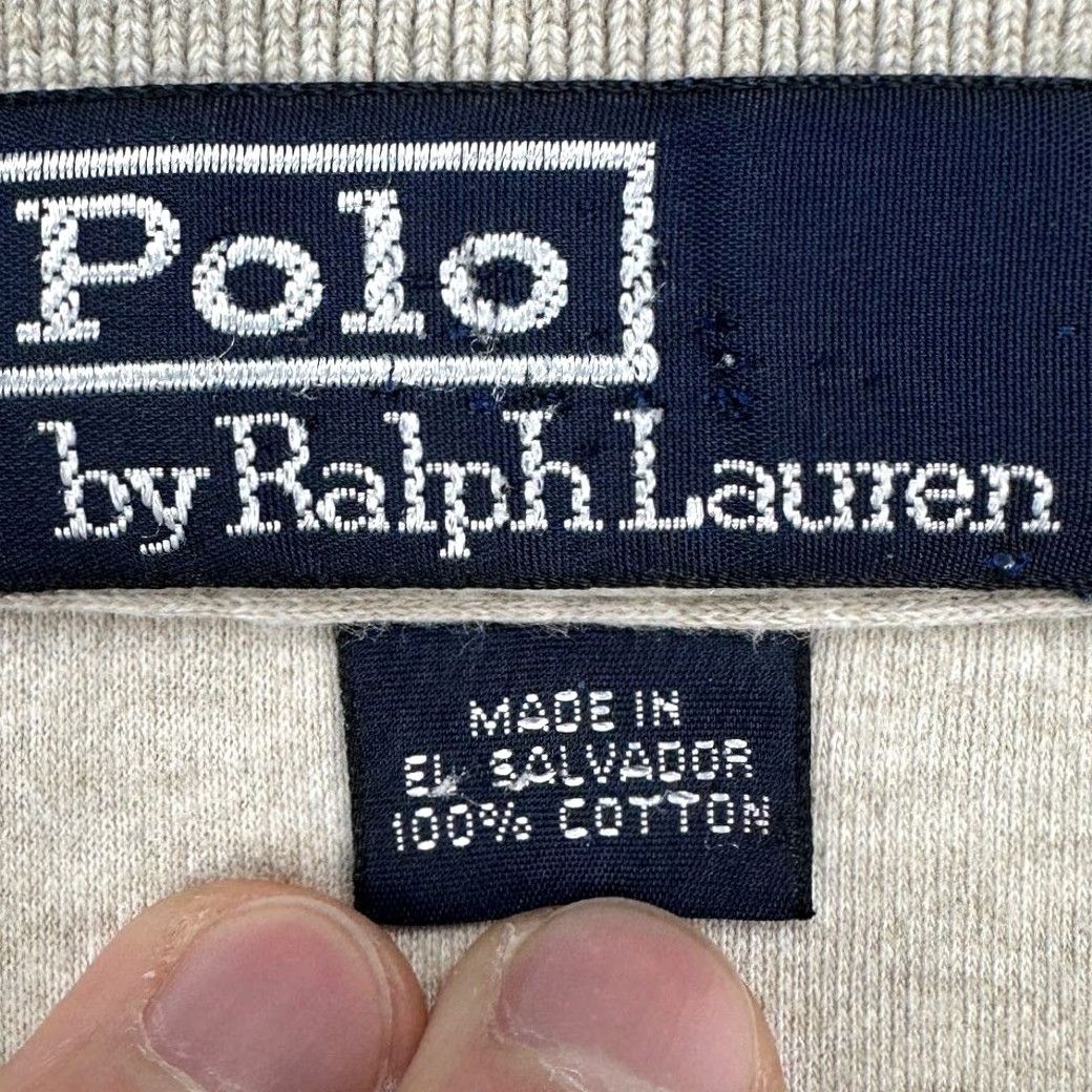 Polo Ralph Lauren VINTAGE Polo Ralph Lauren Polo Shirt Mens Large Beige 100% Cotton Pony Short Sleeve Rugby Size US L / EU 52-54 / 3 - 5 Thumbnail