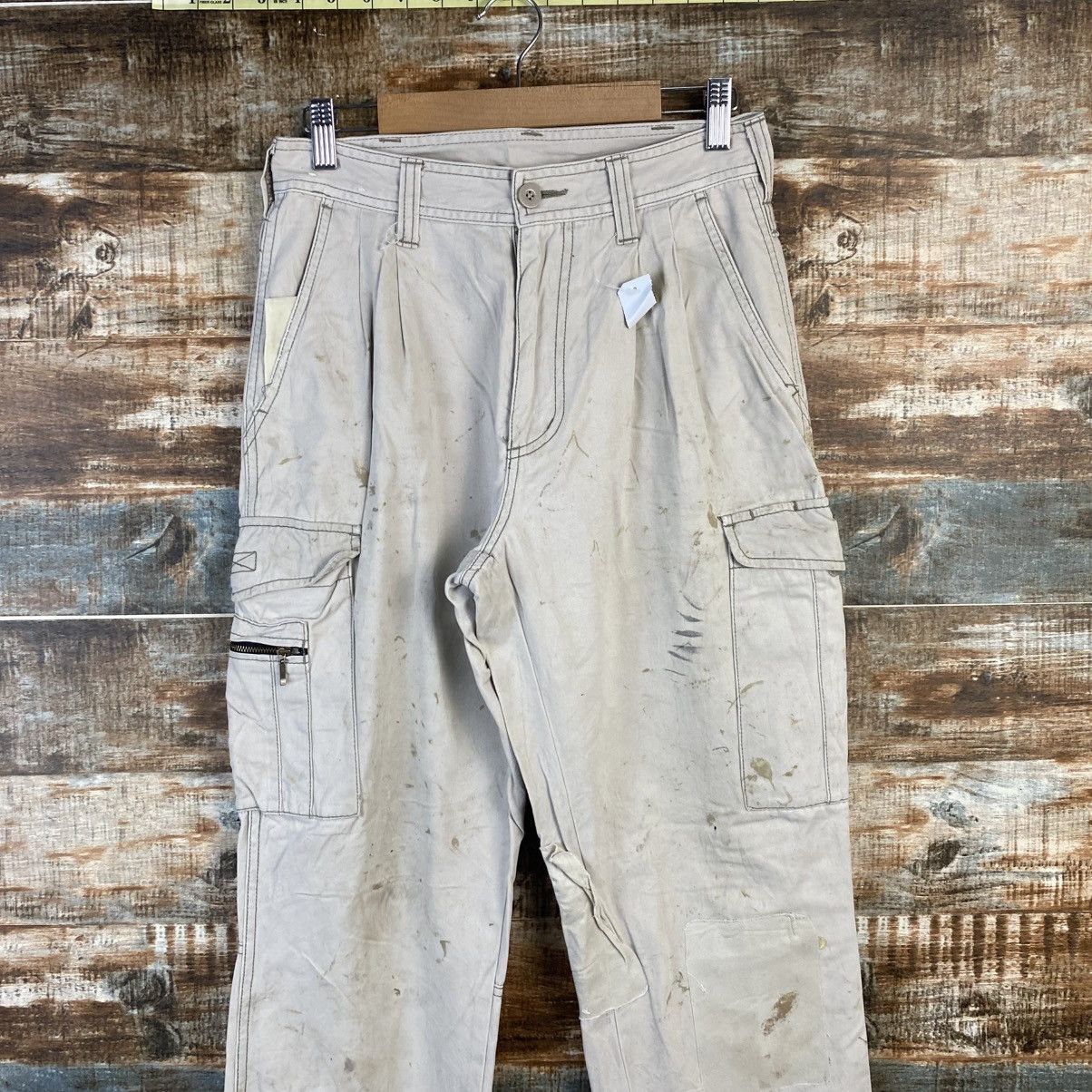 Japanese Brand DL Suolotions White Cargo Multipocket Pants #C967 Size 25" / US 0 / IT 36 - 4 Thumbnail