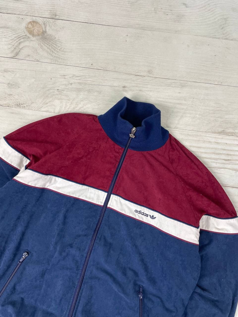 Adidas Vintage Adidas Velvet Track Jacket 80s Made In West Germany Size US XL / EU 56 / 4 - 2 Thumbnail