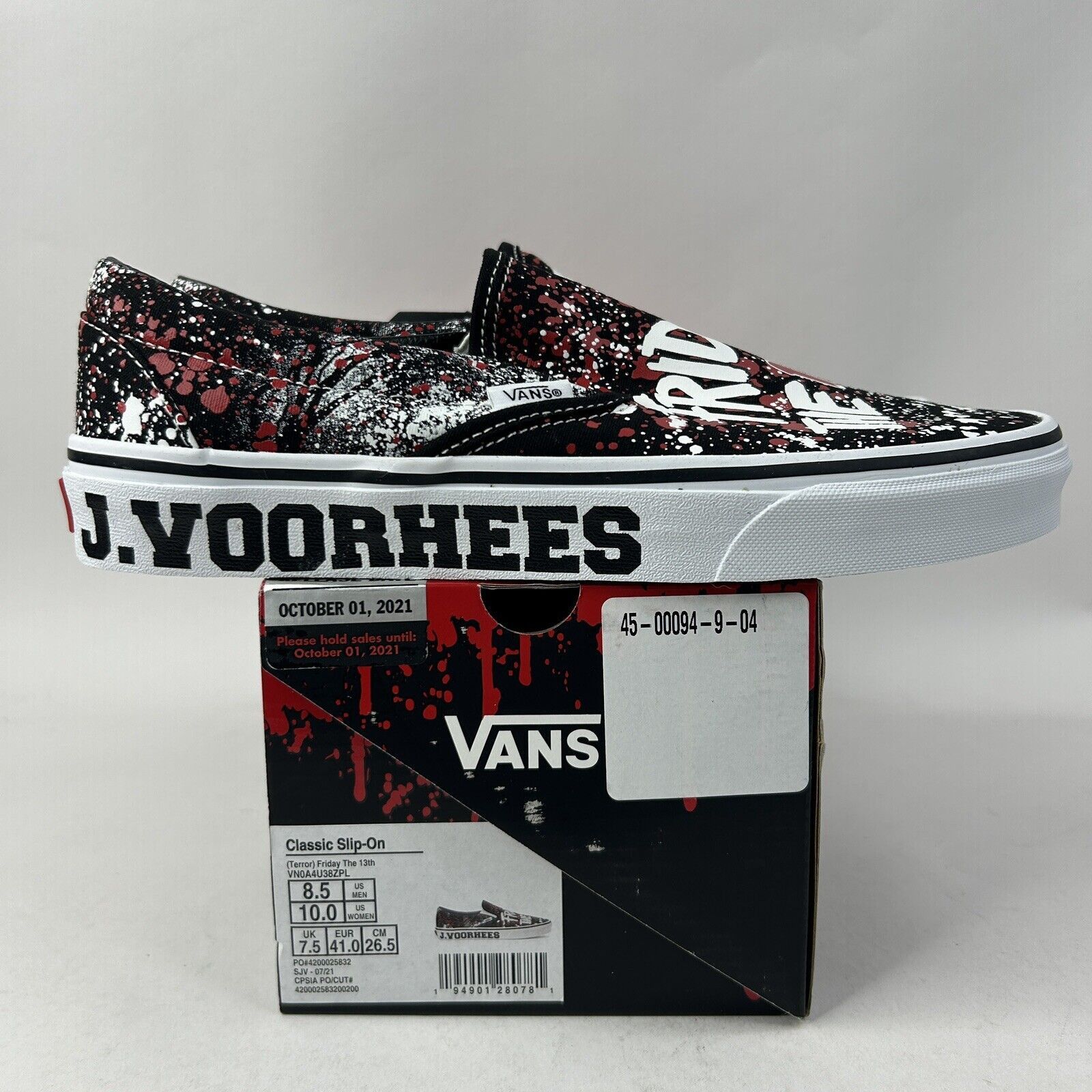 Vans Vans x House Of Terror Slip-On “Friday The 13th" 2024 Size US 8.5 / EU 41-42 - 2 Thumbnail