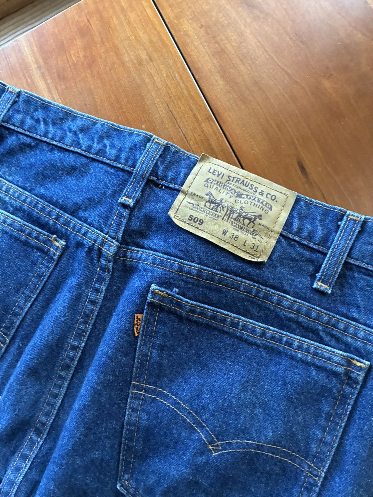 Levi's Vintage 80s Levis 509 orange tab denim jeans Size US 35 - 2 Thumbnail