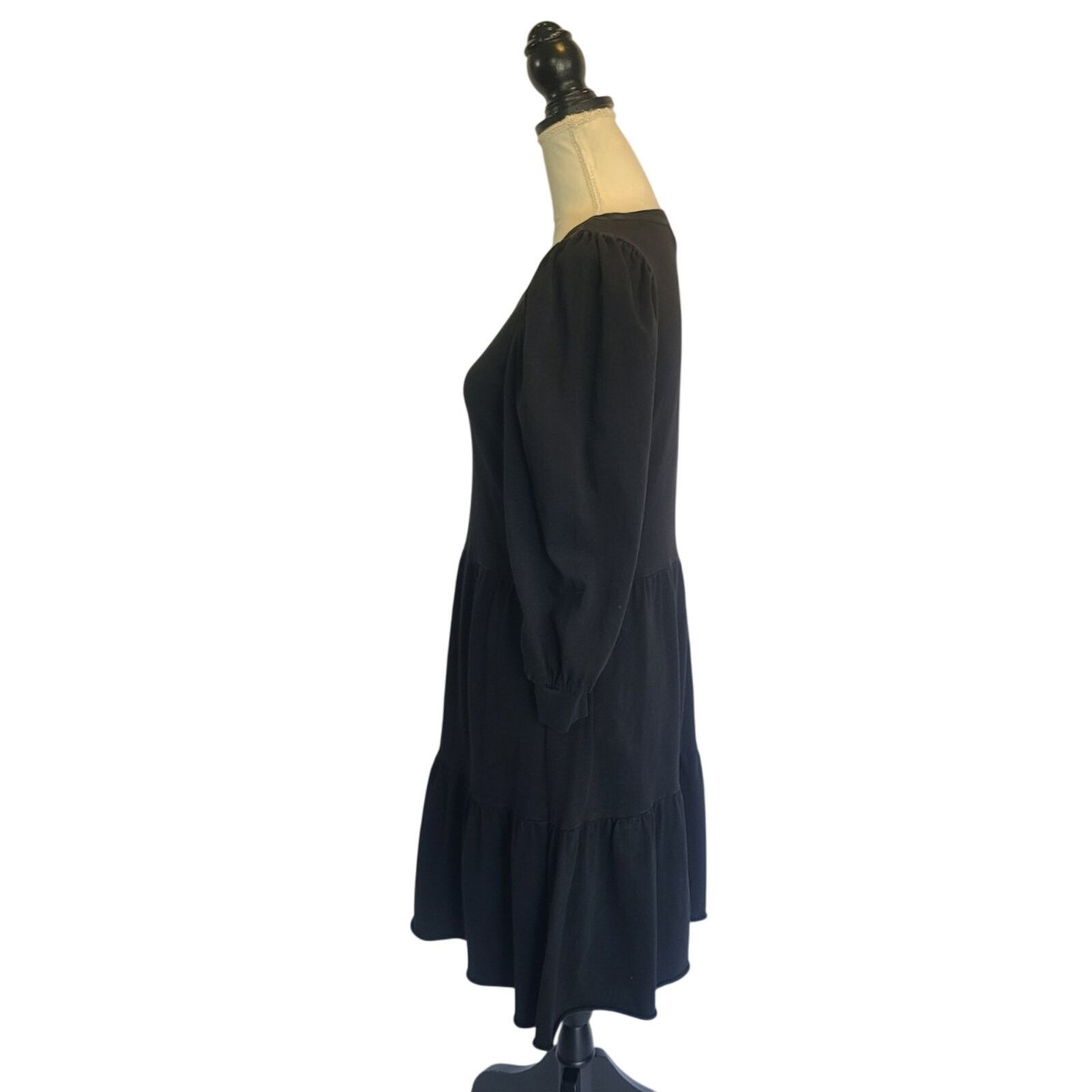 Nation LTD Nation LTD Bettina Black Tiered Dress Small Puff Sleeves Size S / US 4 / IT 40 - 5 Thumbnail