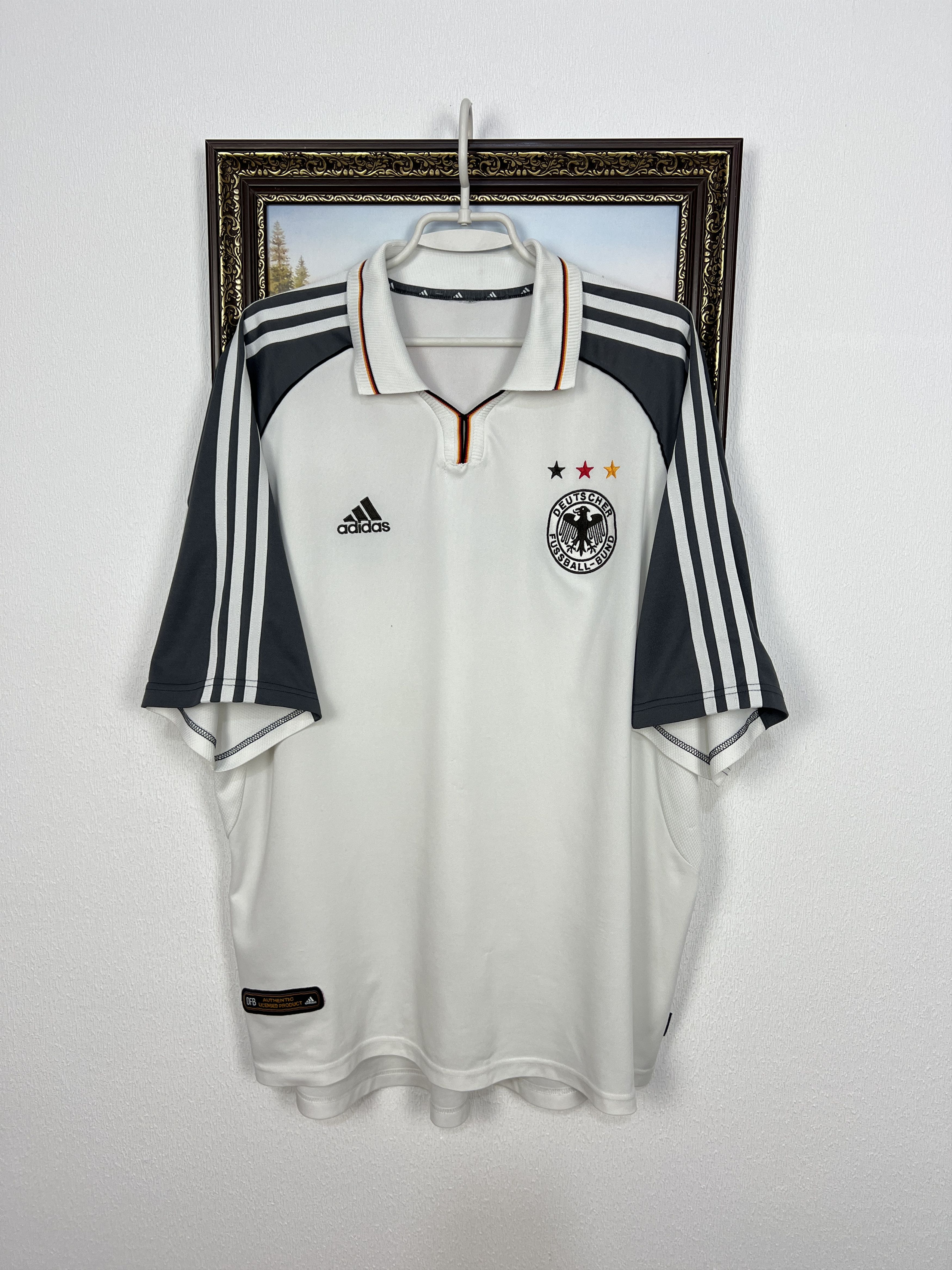 Adidas Germany Home football shirt 2000 Soccer Adidas National Team Size US XXL / EU 58 / 5 - 1 Thumbnail