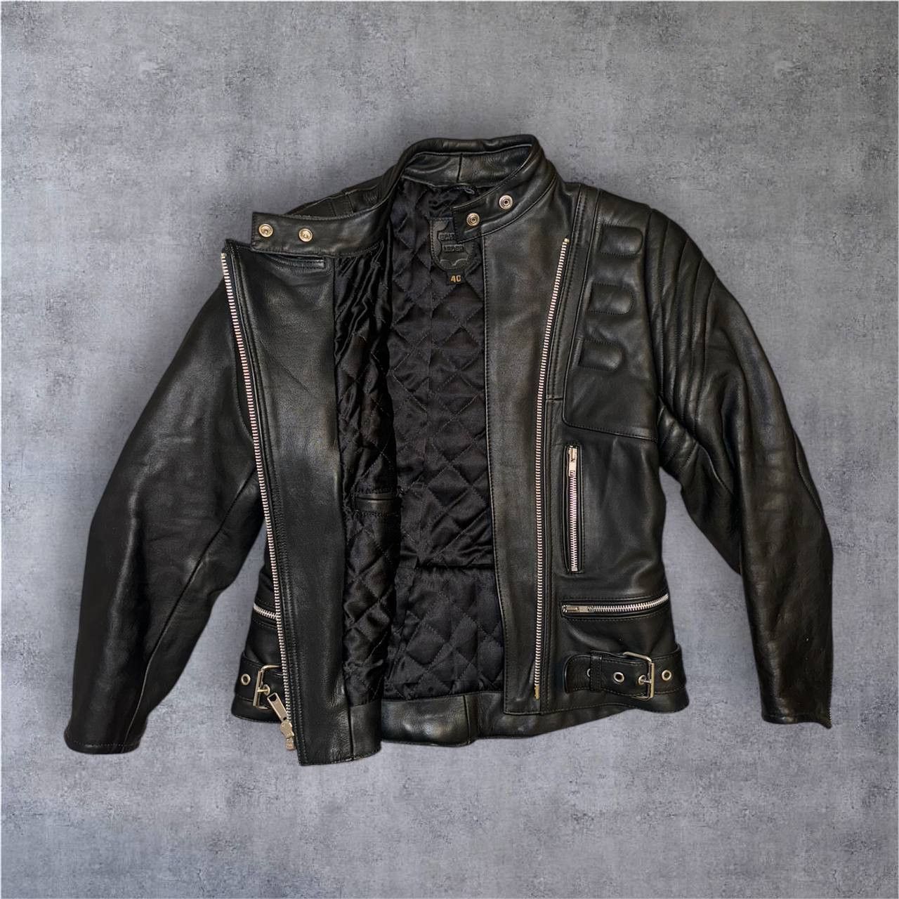 Genuine Leather Biker Racer Moto Leather Jacket Size S / US 4 / IT 40 - 2 Thumbnail