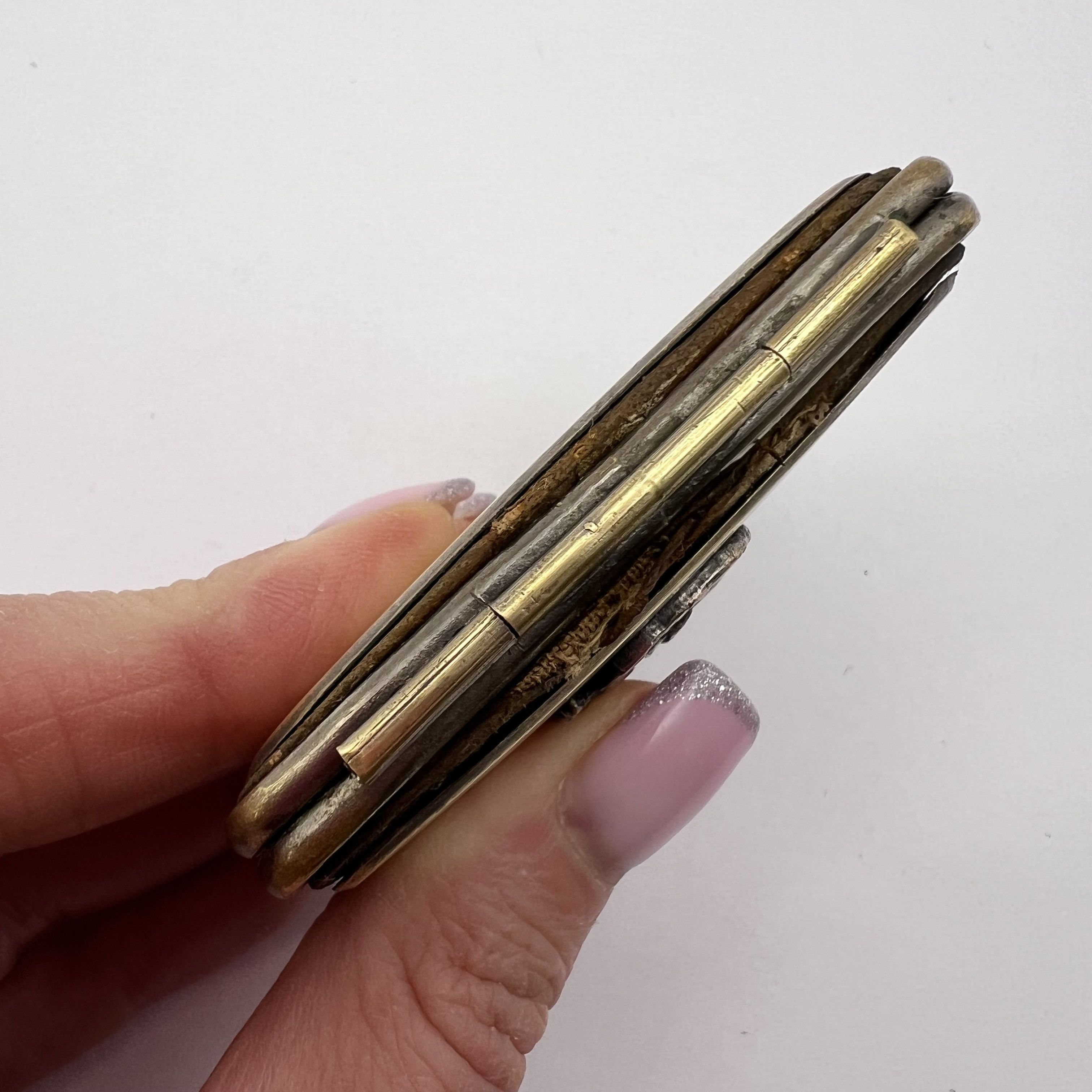 Vintage Antique Brass Coin Purse Gold Plated Knight Horse Motif Size ONE SIZE - 6 Thumbnail