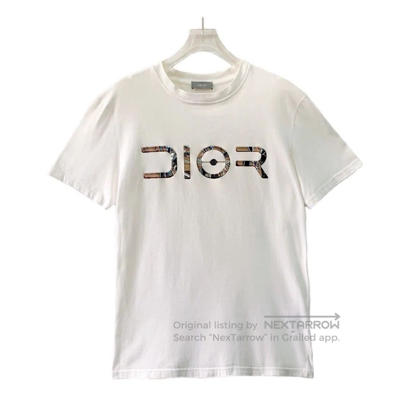 Dior white dior logo cotton t-shirt size small. Size US S / EU 44-46 / 1 - 1 Thumbnail