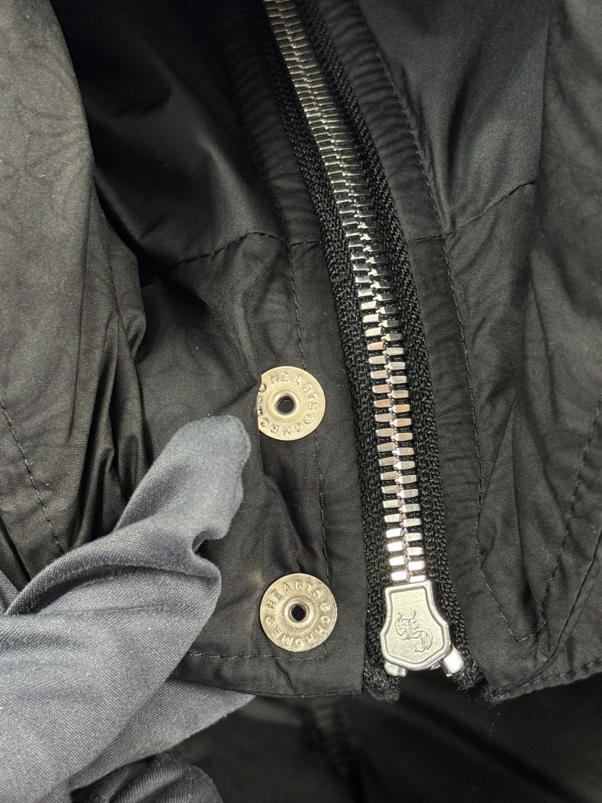 Chrome Hearts LOGO PRINT PUFFER JACKET WITH SILVER BUTTONS Size US XL / EU 56 / 4 - 10 Thumbnail
