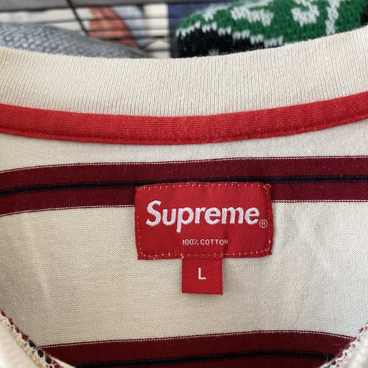 Supreme Supreme Classic Logo Longsleeve Top White 2015 Grunge Punk Size US L / EU 52-54 / 3 - 3 Thumbnail