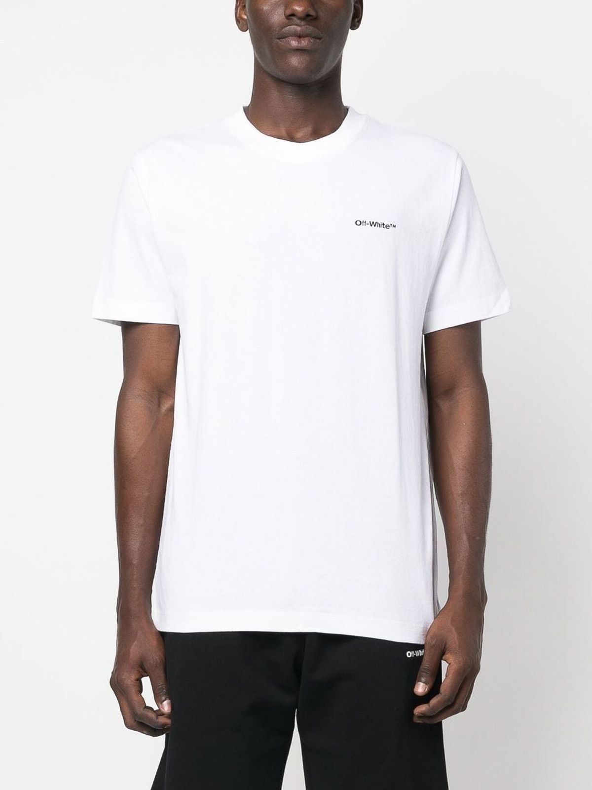 Off-White o1y0325 Logo Crewneck T-Shirt in White Size US XS / EU 42 / 0 - 3 Thumbnail